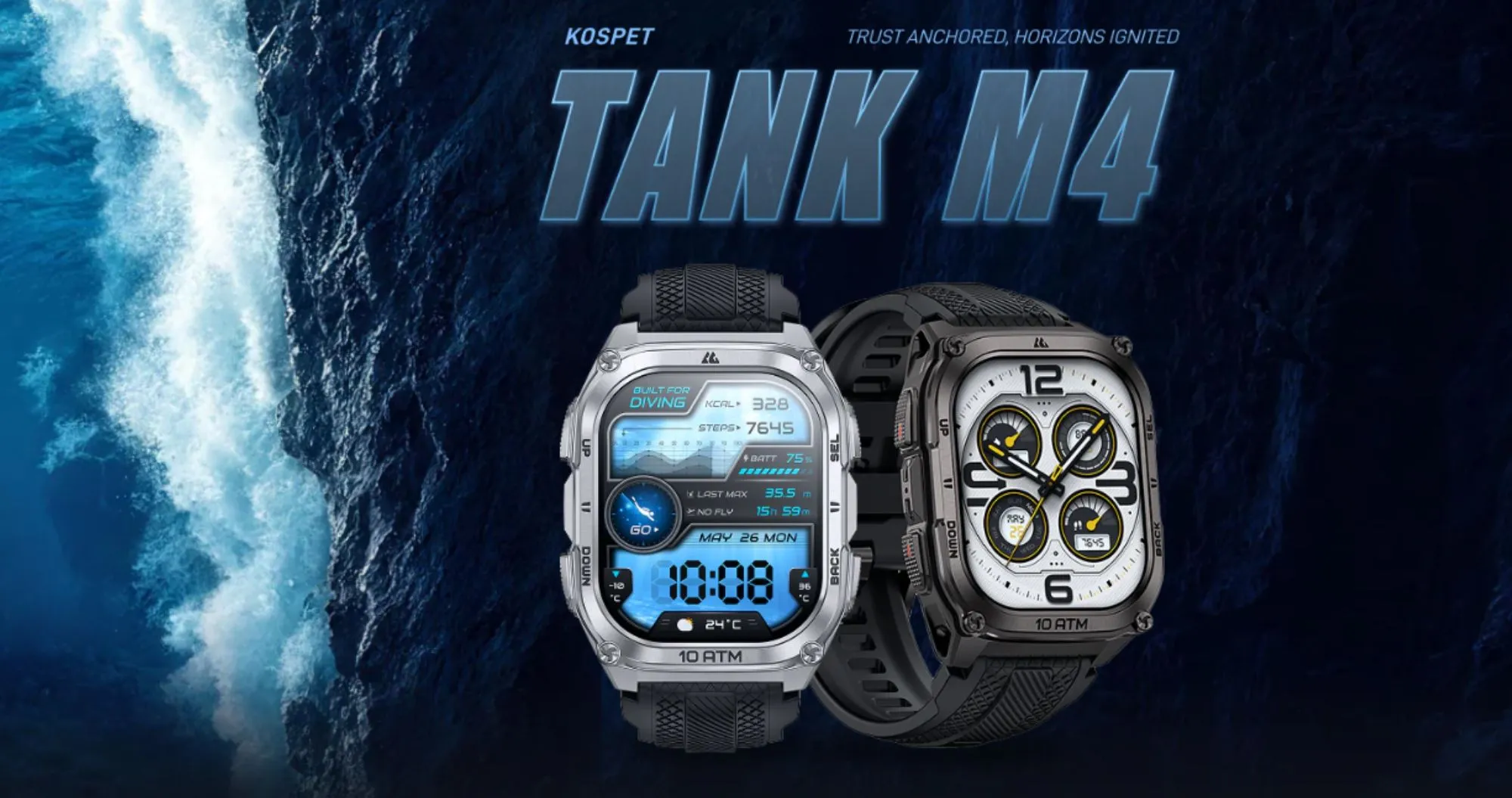 Смарт-часы KOSPET TANK M4 Silver