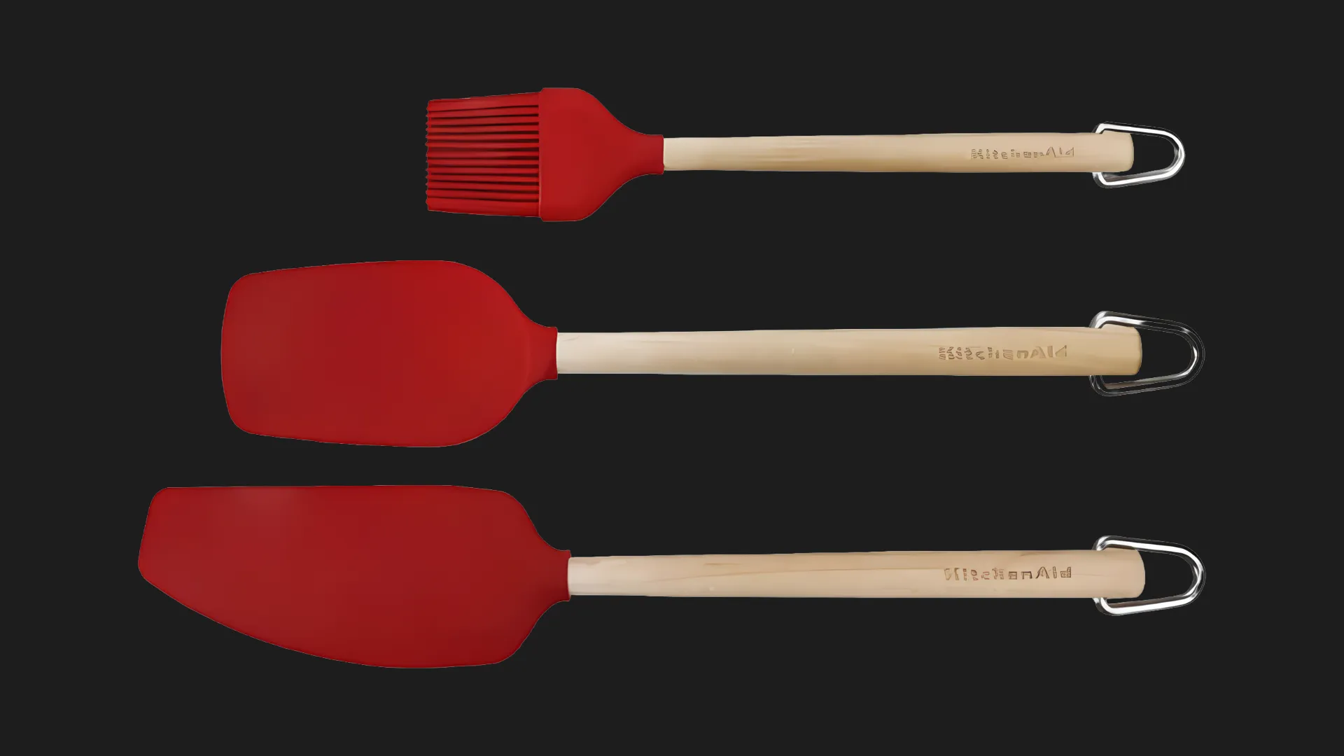 Набір кухонних приладь для випічки KitchenAid Coreline 3 предмета береза (Red) (KQR751OHE)