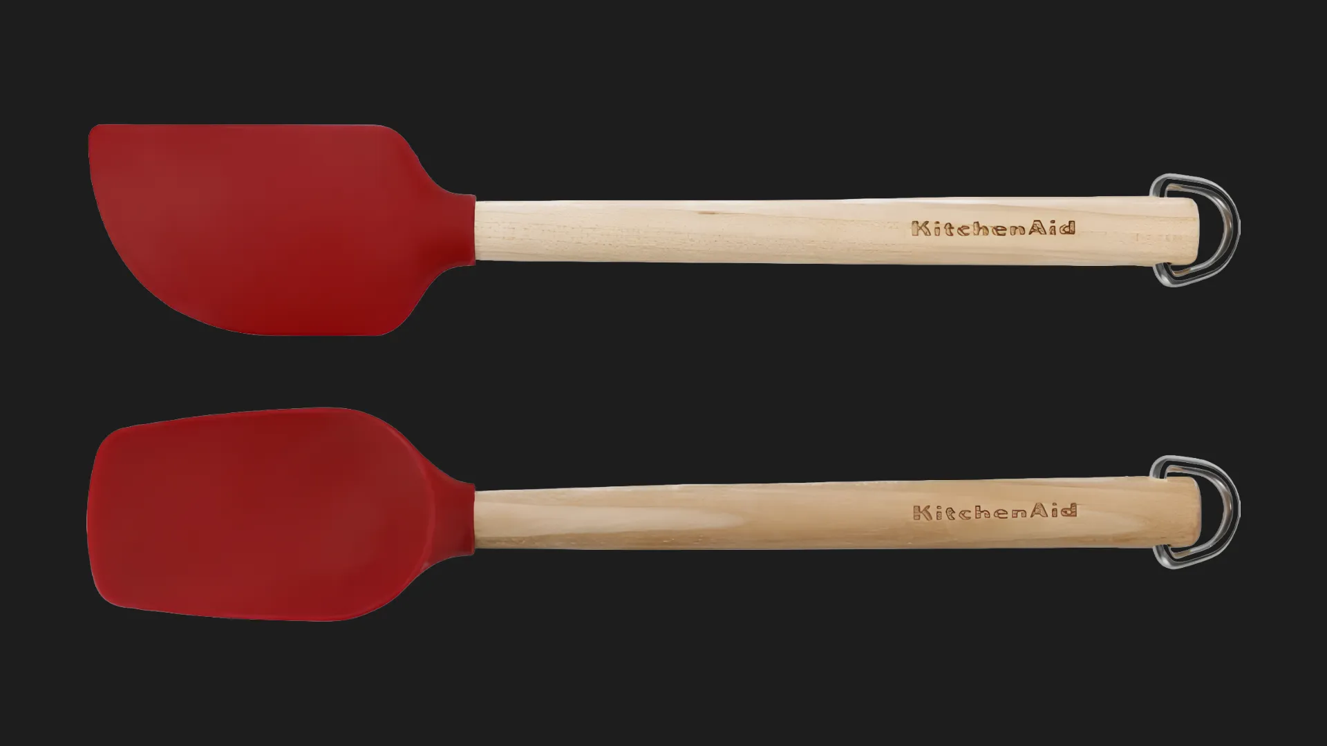 Набір лопаток для тіста KitchenAid Coreline 2 шт 23.5 см береза (Red) (KQR750OHERE)