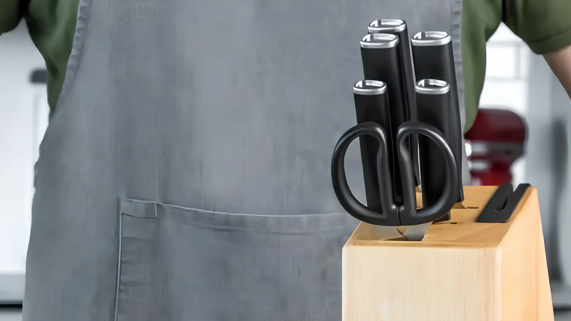 Набор ножей с подставкой KitchenAid Classic 6 предметов и точилки (Black) (KO6PSTSNOBG)