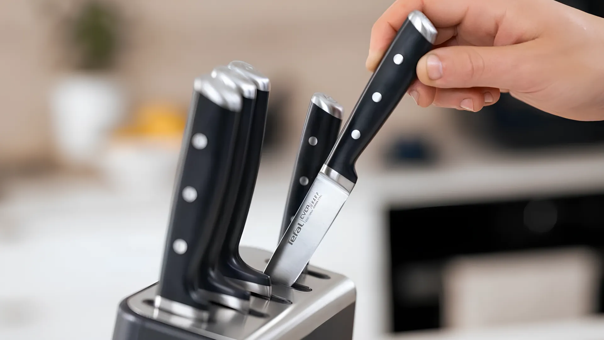 Набор ножей Tefal Ever Sharp Pro 6 пр (Steel/Blue) (K297S644)