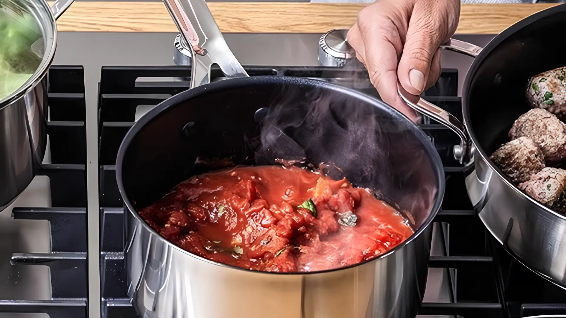 Набор посуды KitchenAid SSS 8 предметов 16/18/20 см 1.49/2.13/3.11 л 20+28 см (Stainless steel) (CC004221-001)