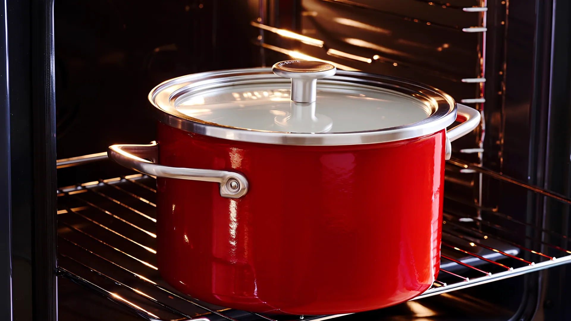 Набор посуды KitchenAid Steel Core 8 предметов 16/20/24 см 1.3/3.7/6 л (Red) (CC004920-001)