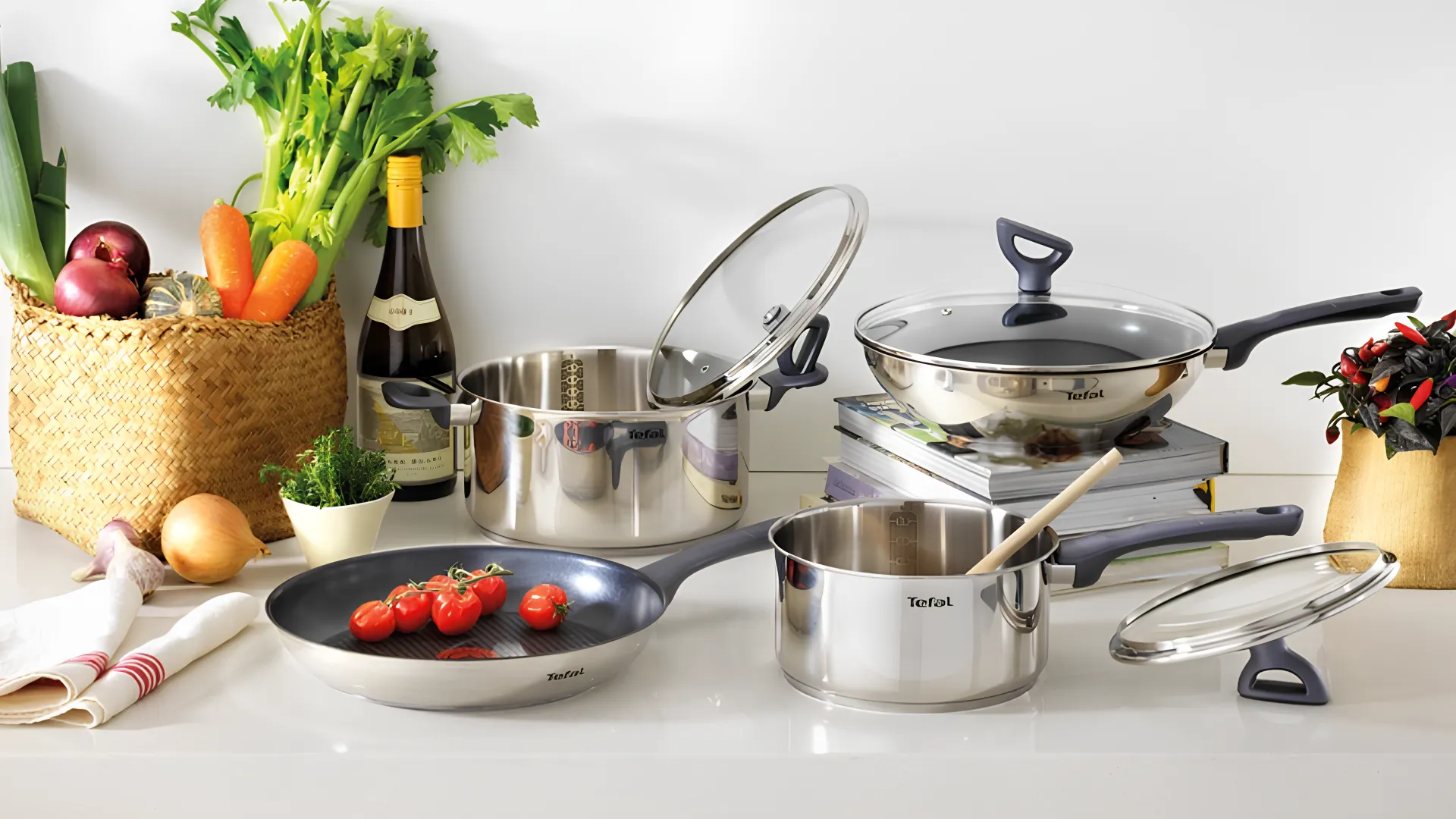 Набор посуды Tefal Daily Cook 10 пр (Steel) (G712SA55)