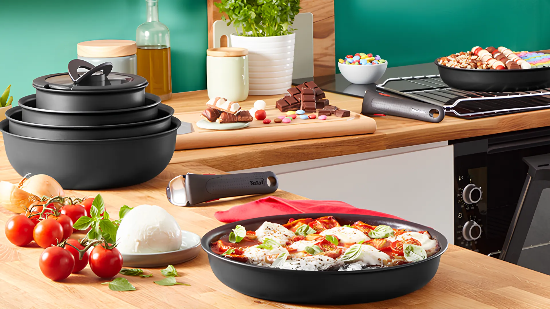 Набор посуды Tefal Ingenio Daily Chef 8 пр (Black) (L7629242)