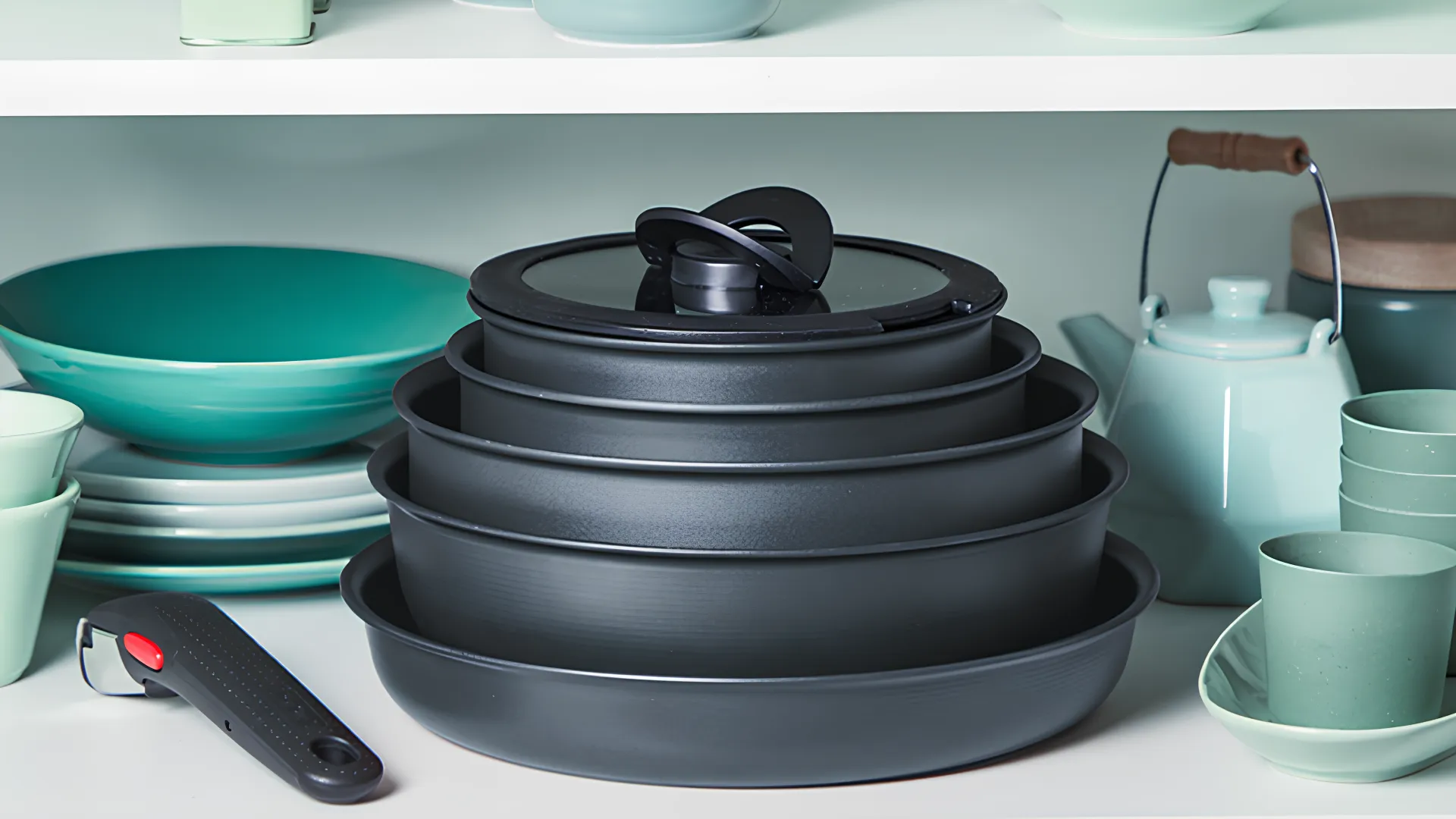 Набор посуды Tefal Ingenio Daily Chef 8 пр (Black) (L7629242)