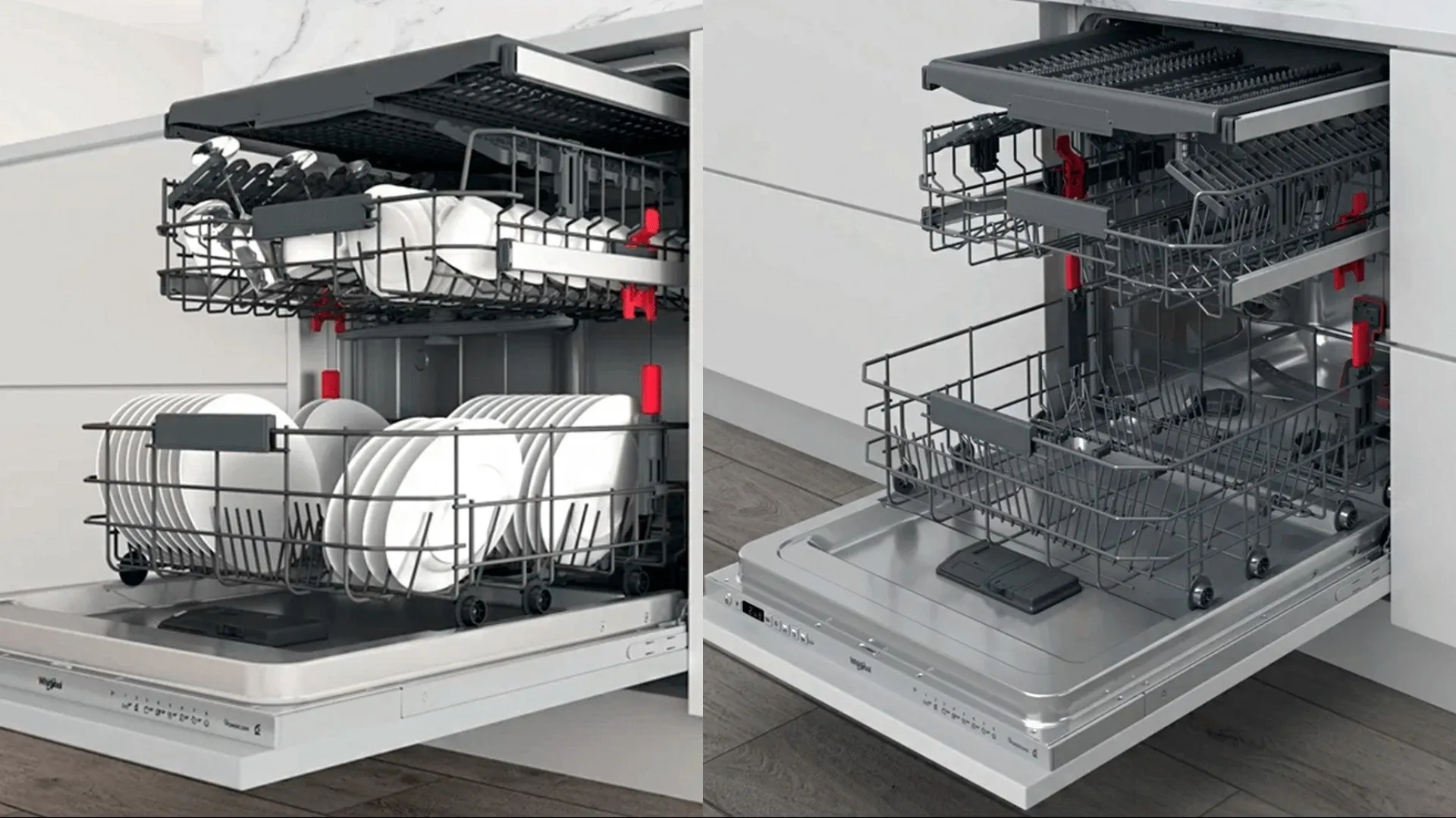 Посудомийна машина вбудована Whirlpool (WSIO3O34PFEX) (White)