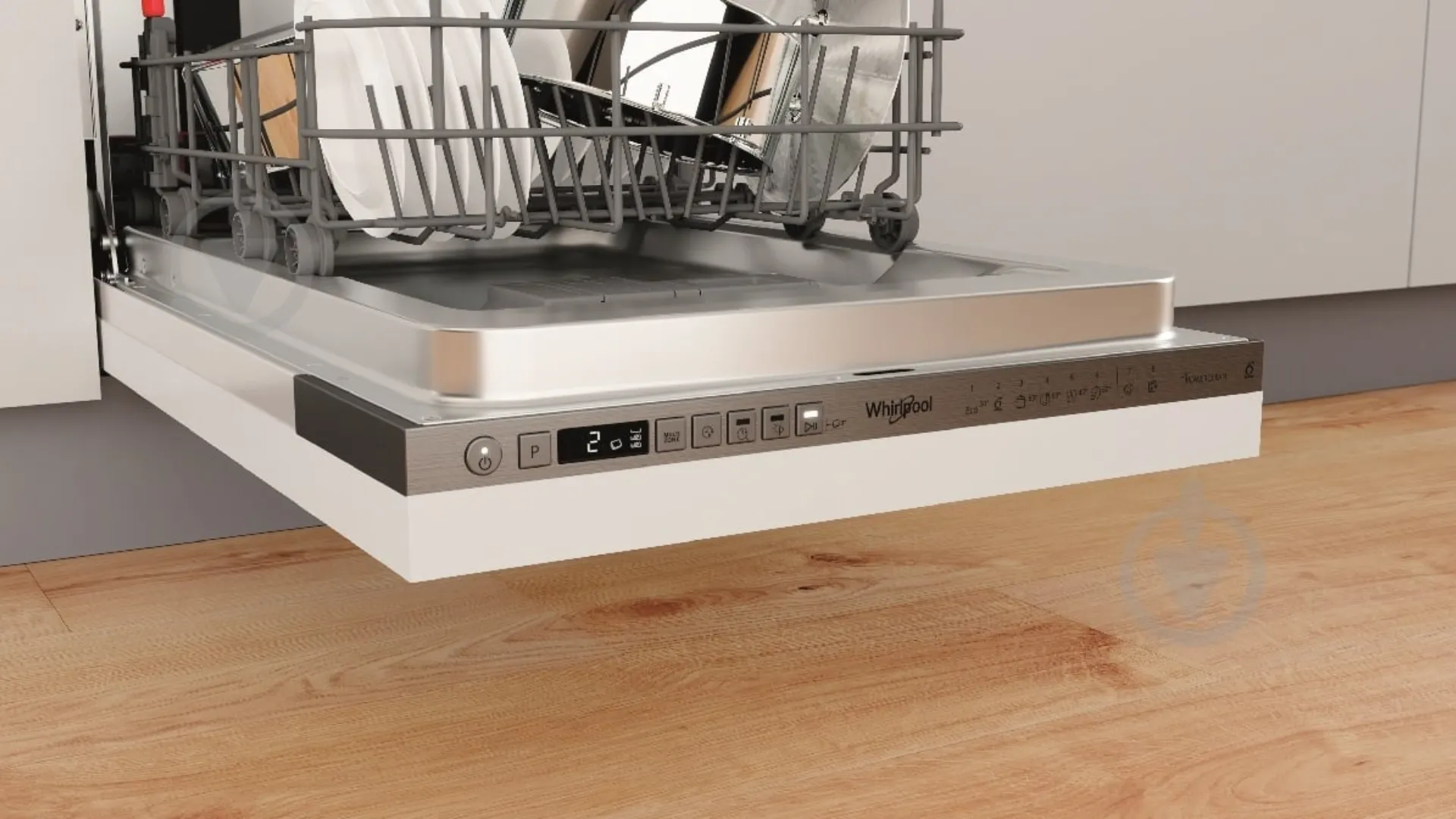 Посудомийна машина вбудована Whirlpool (WSIO3O34PFEX) (White)