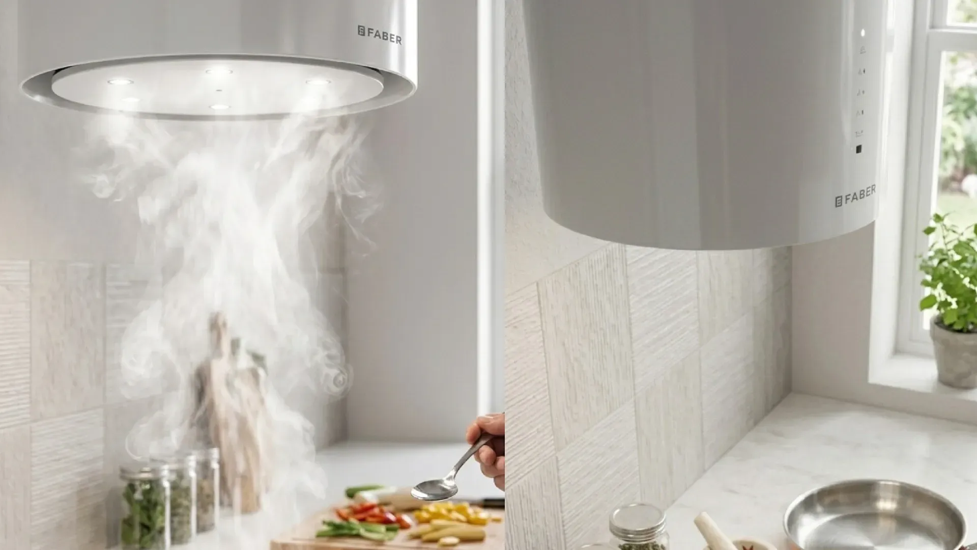 Вытяжка Faber купольная, 37см, 1169м.куб/час, Cylindra Plus Wh Gloss A37 (335.0492.565) (White)