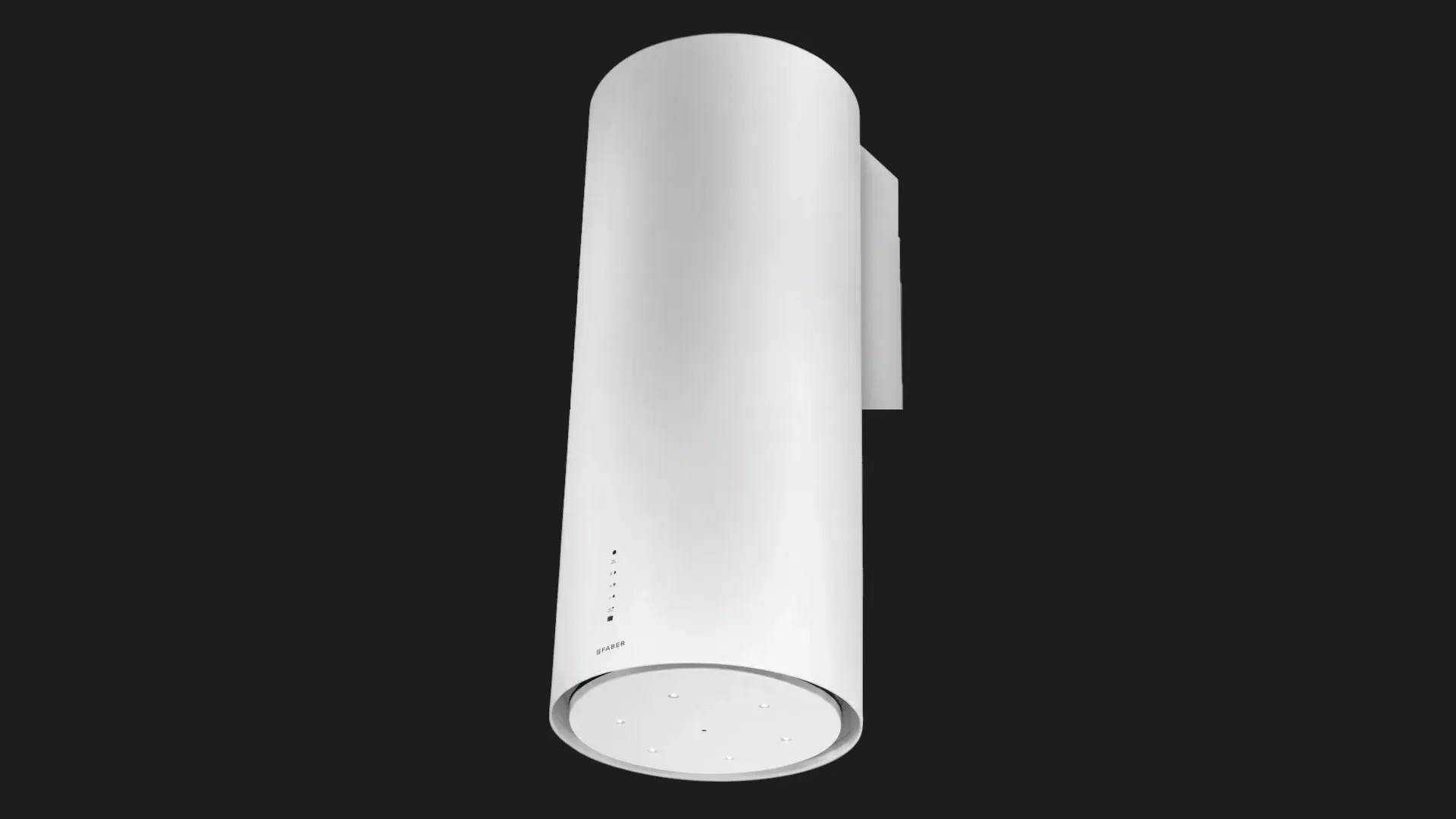 Вытяжка Faber купольная, 37см, 1169м.куб/час, Cylindra Plus Wh Gloss A37 (335.0492.565) (White)