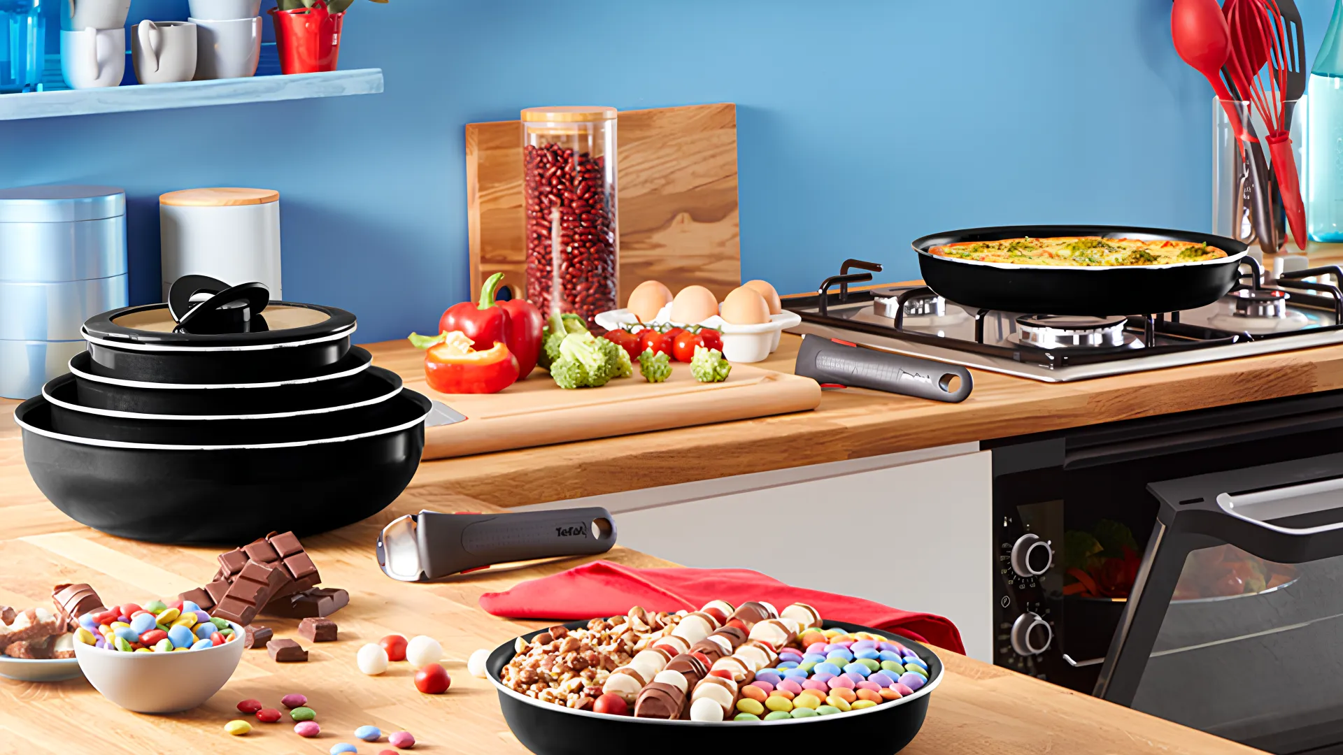 Набор посуды Tefal Ingenio Easy Cook&Clean 13 пр (Black) (L1539843)