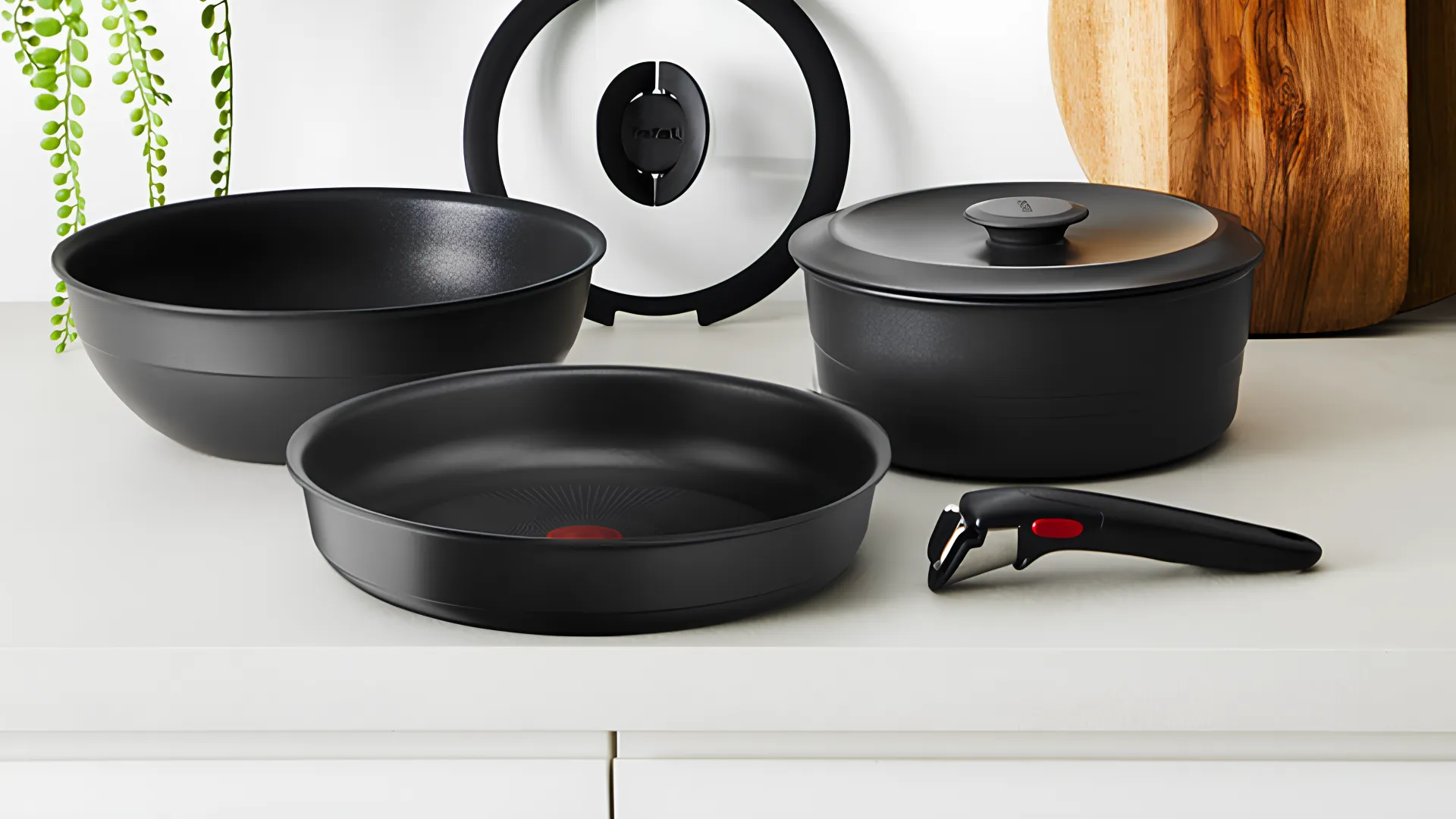 Набор посуды Tefal Ingenio Inspiration 6 пр (Black/Gray) (L867S604)