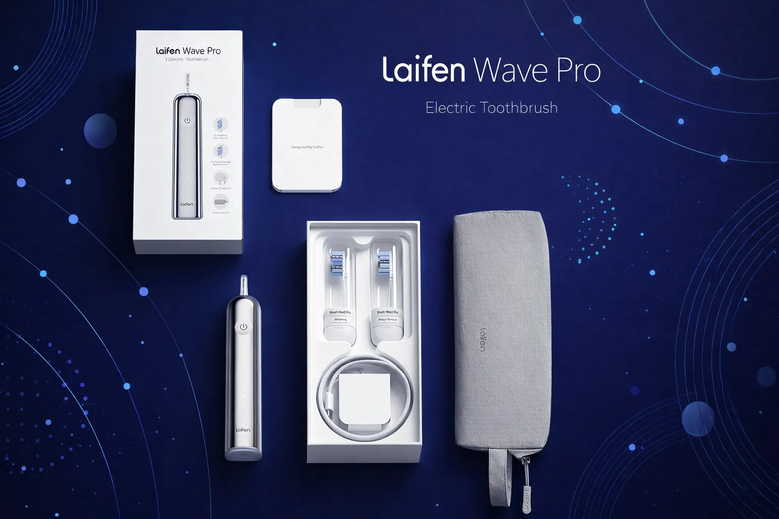 Зубна електрощітка Laifen Wave PRO Steel (Silver) (1TB92-S-XX-SS-002)