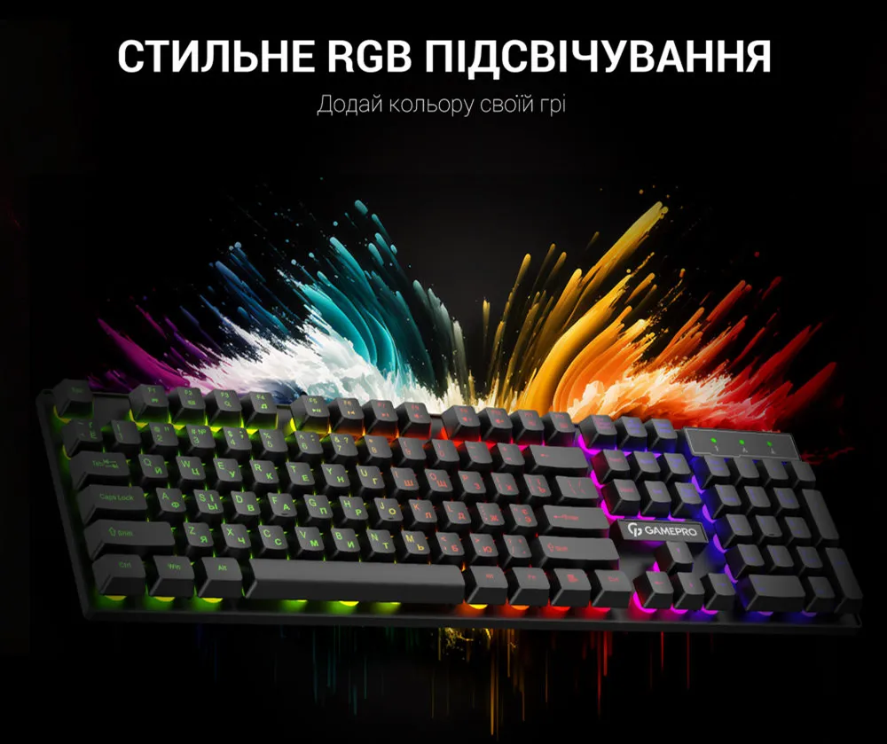 Клавиатура GamePro GK296 RGB (Black) (UA)