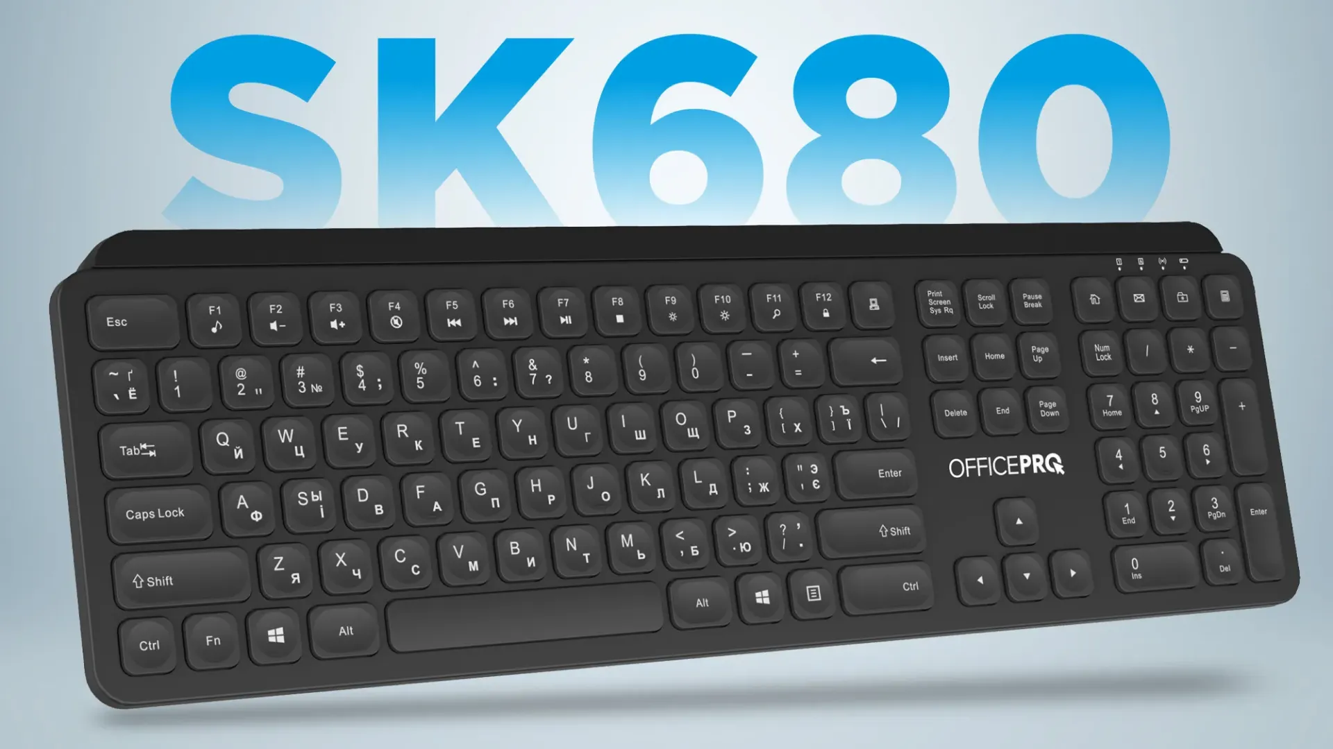 Клавиатура OfficePro SK680 Wireless (Black) (UA)