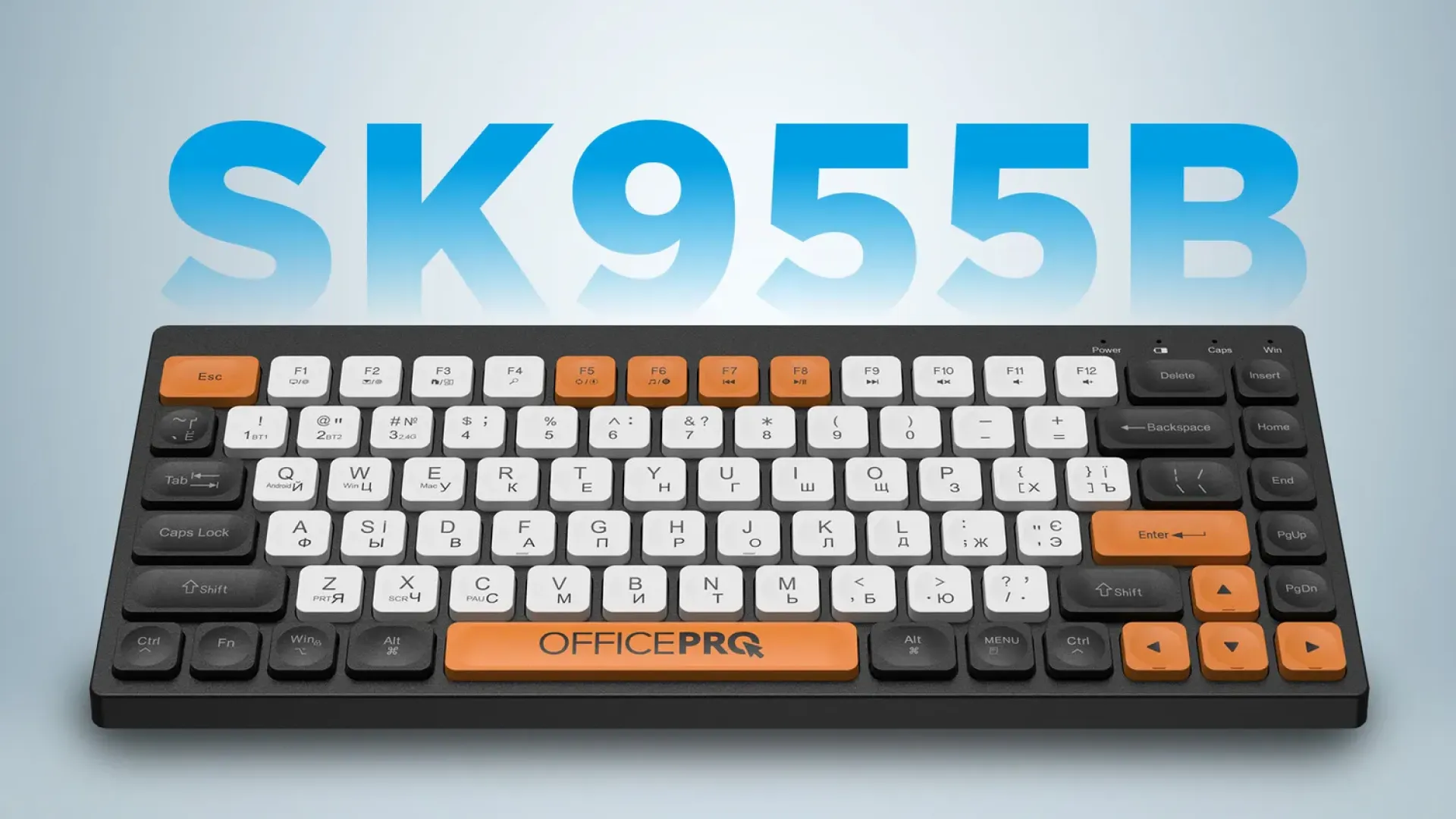 Клавиатура OfficePro SK955B Wireless/Bluetooth (Black) (UA)