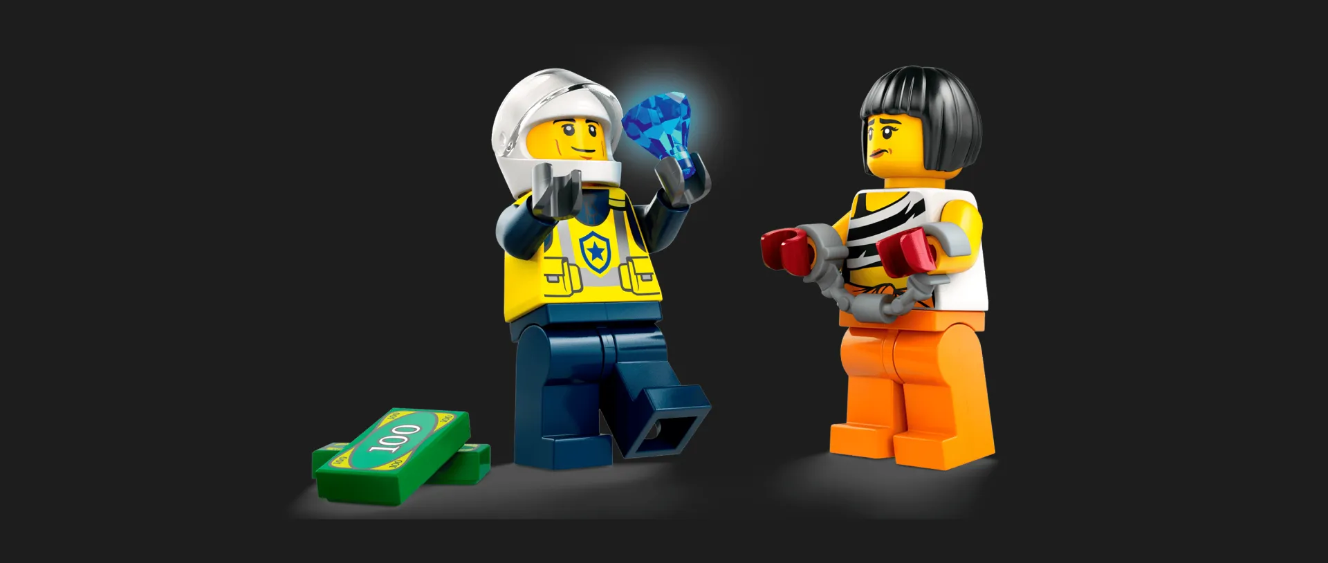 Конструктор LEGO City "Погоня за гонщиком на полицейской машине" (60415)
