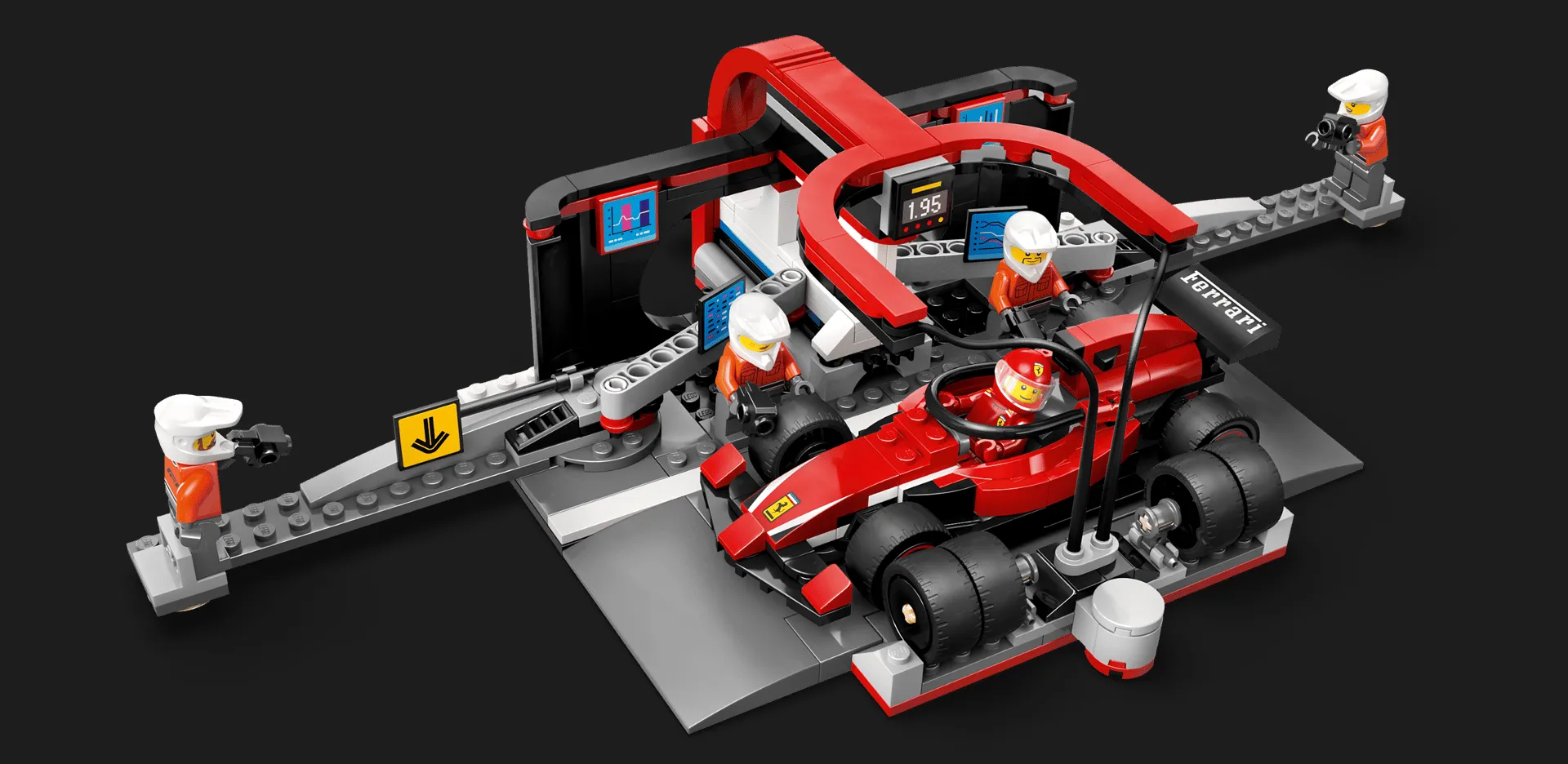 Конструктор LEGO City Піт-стоп і піт-екіпаж F1 з болідом Ferrari (60443)