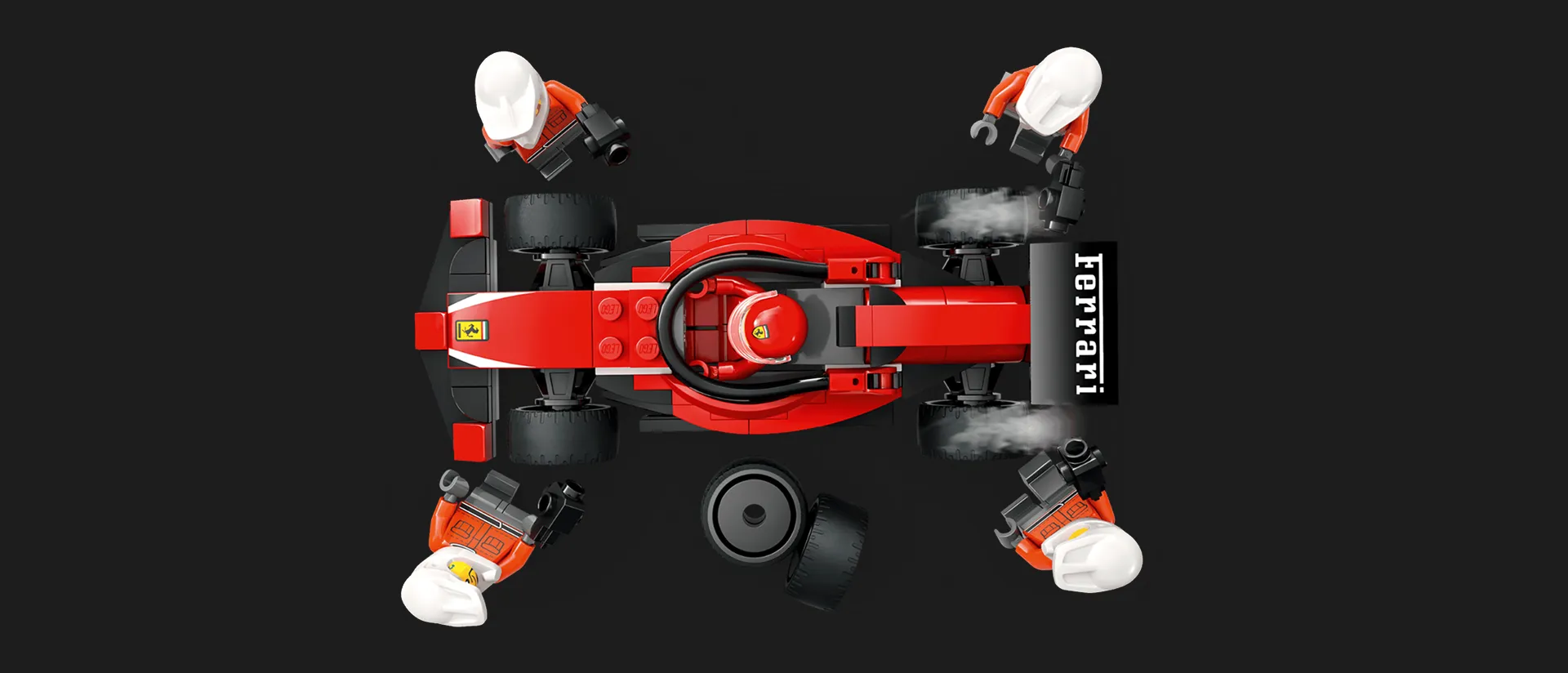 Конструктор LEGO City Піт-стоп і піт-екіпаж F1 з болідом Ferrari (60443)
