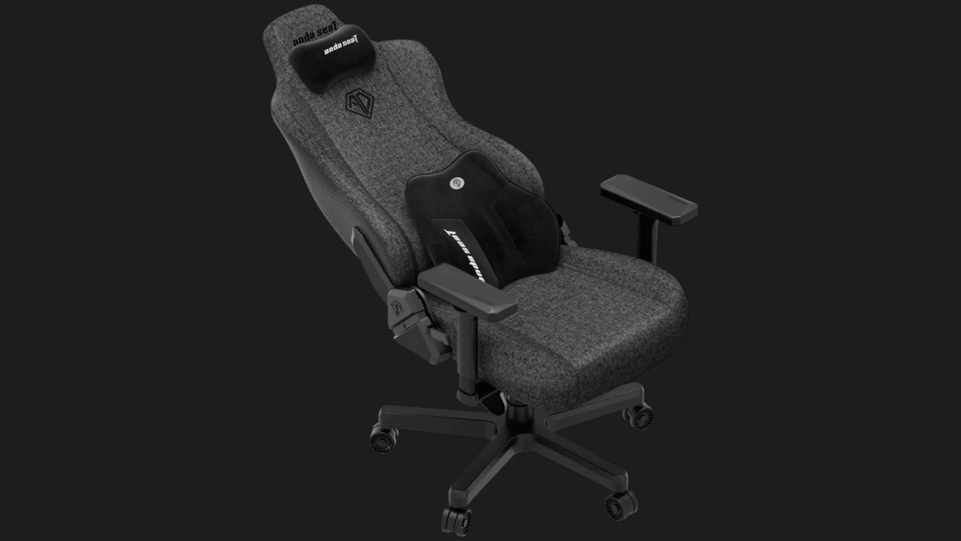 Крісло для геймерів Anda Seat Kaiser 3E Size XL Fabric (Dark Gray) (UA)