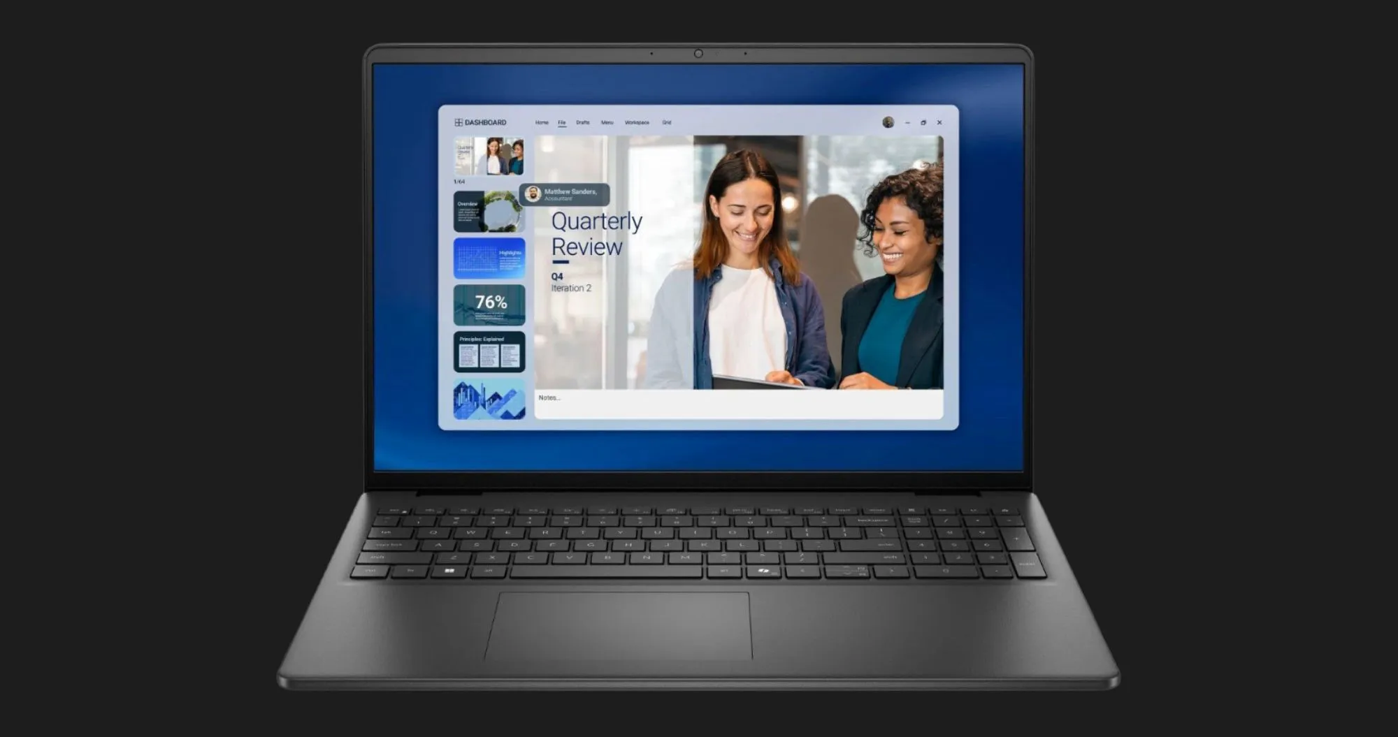 Ноутбук Dell 16 Plus DB16255 16" (AMD Ryzen 7/32GB/2TB (SSD)/AMD Radeon 780M) (LDC16255-A087BLK-322) (Standard)