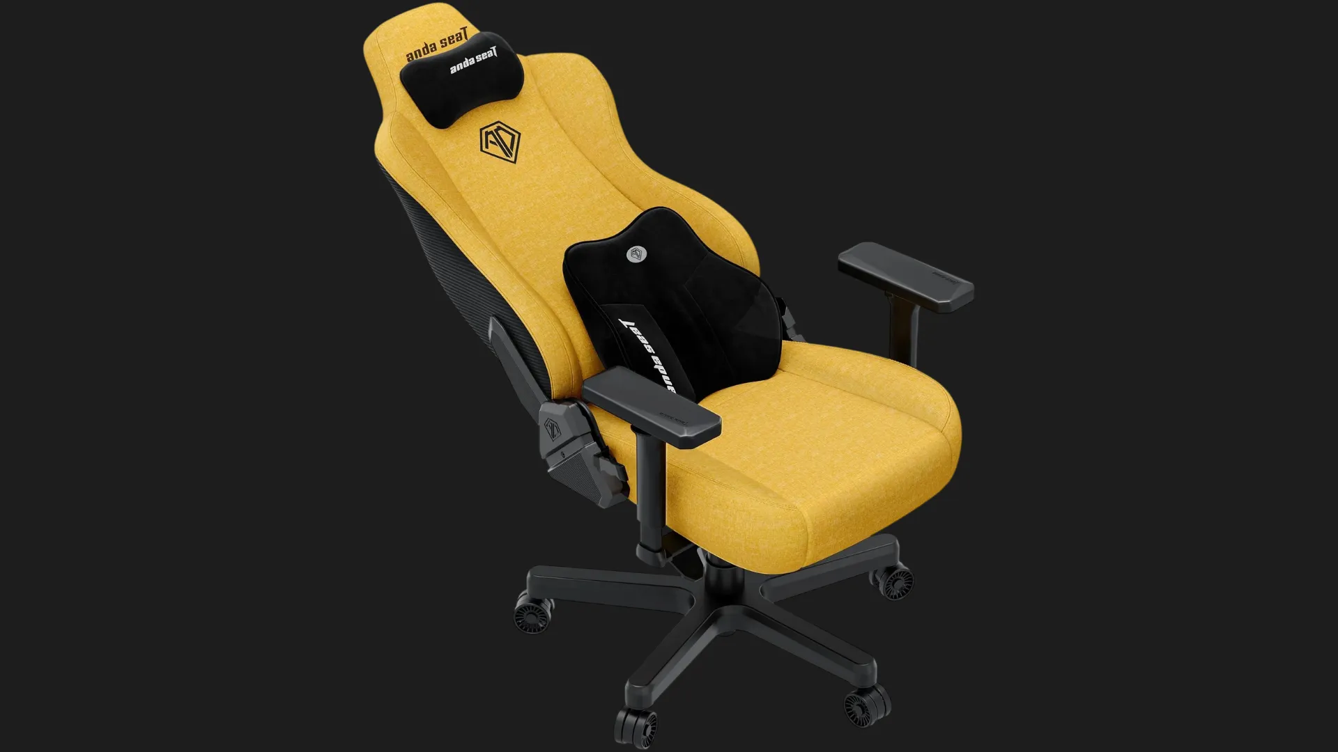 Кресло для геймеров Anda Seat Kaiser 3E Size XL Fabric (Bright Yellow) (UA)