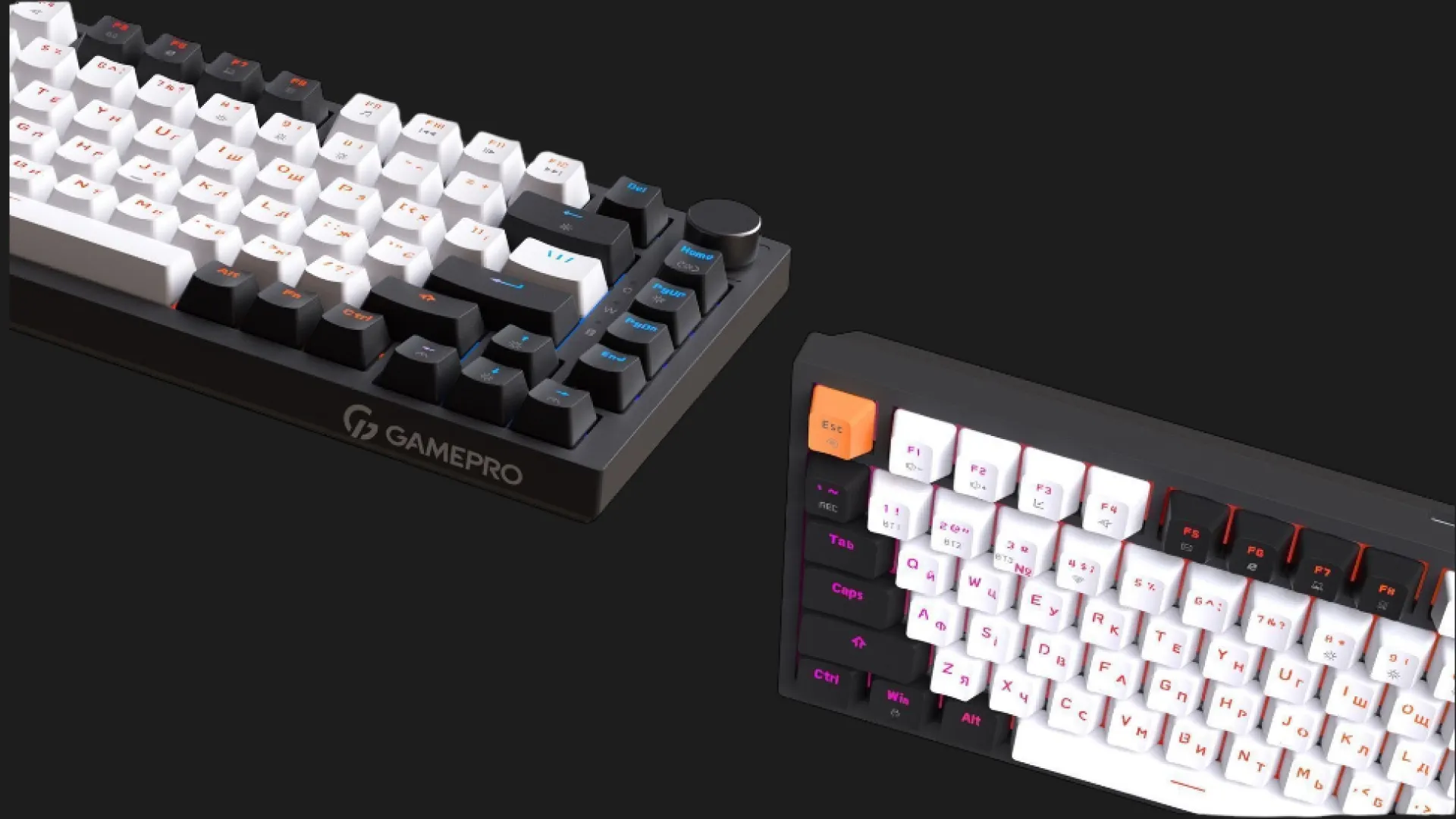 Клавіатура GamePro Asgard Valhalla QLAB Sakura Switch Bluetooth/2.4G/USB (Black) (MK160-B-QS-PRO) (UA)