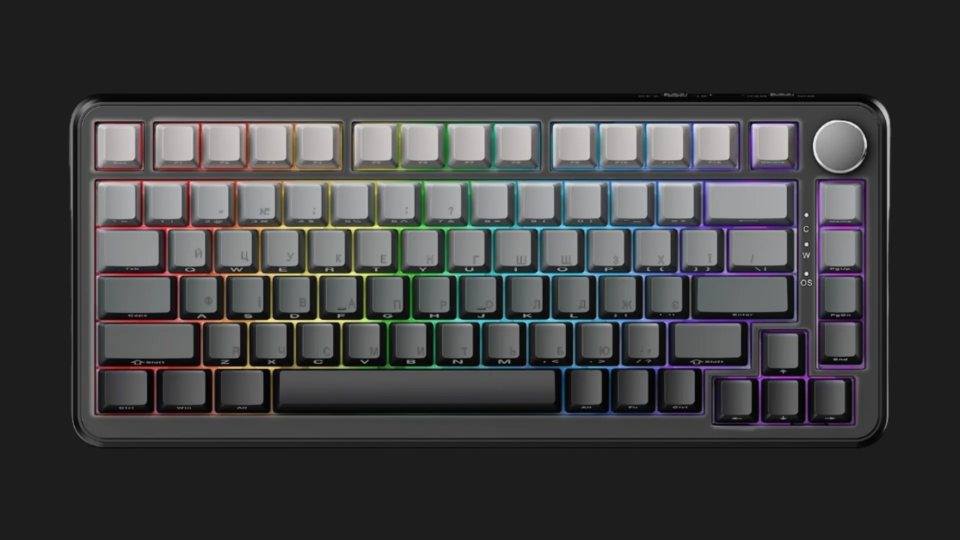 Клавіатура Ajazz AK820 Max Magnetic Switch RGB Gradient Black (AK820MAX-M-S-GG) (Black) (UA)
