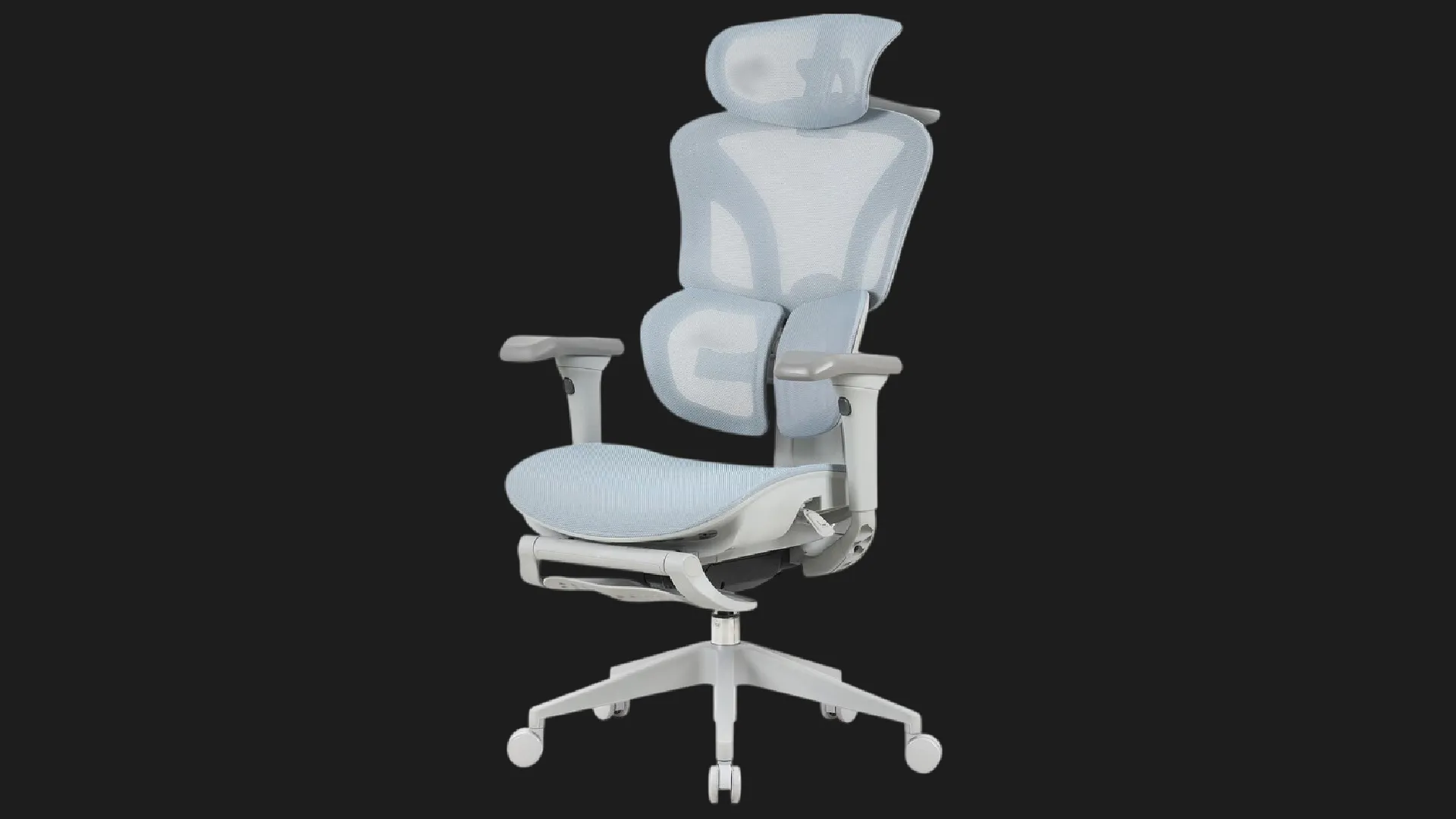 Крісло офісне OfficePro Elite OC950GLB (Gray/Light Blue) (UA)