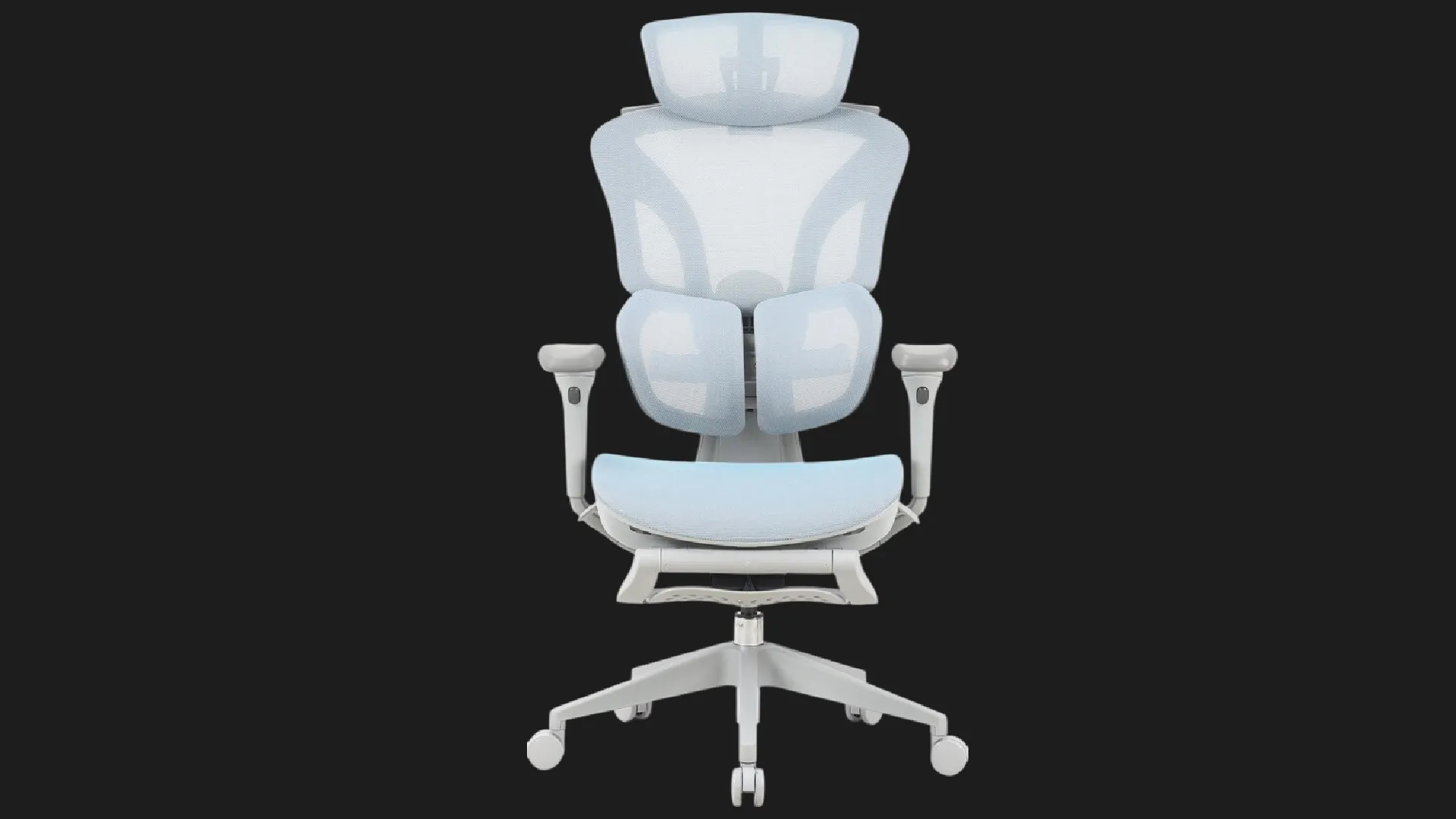 Крісло офісне OfficePro Elite OC950GLB (Gray/Light Blue) (UA)