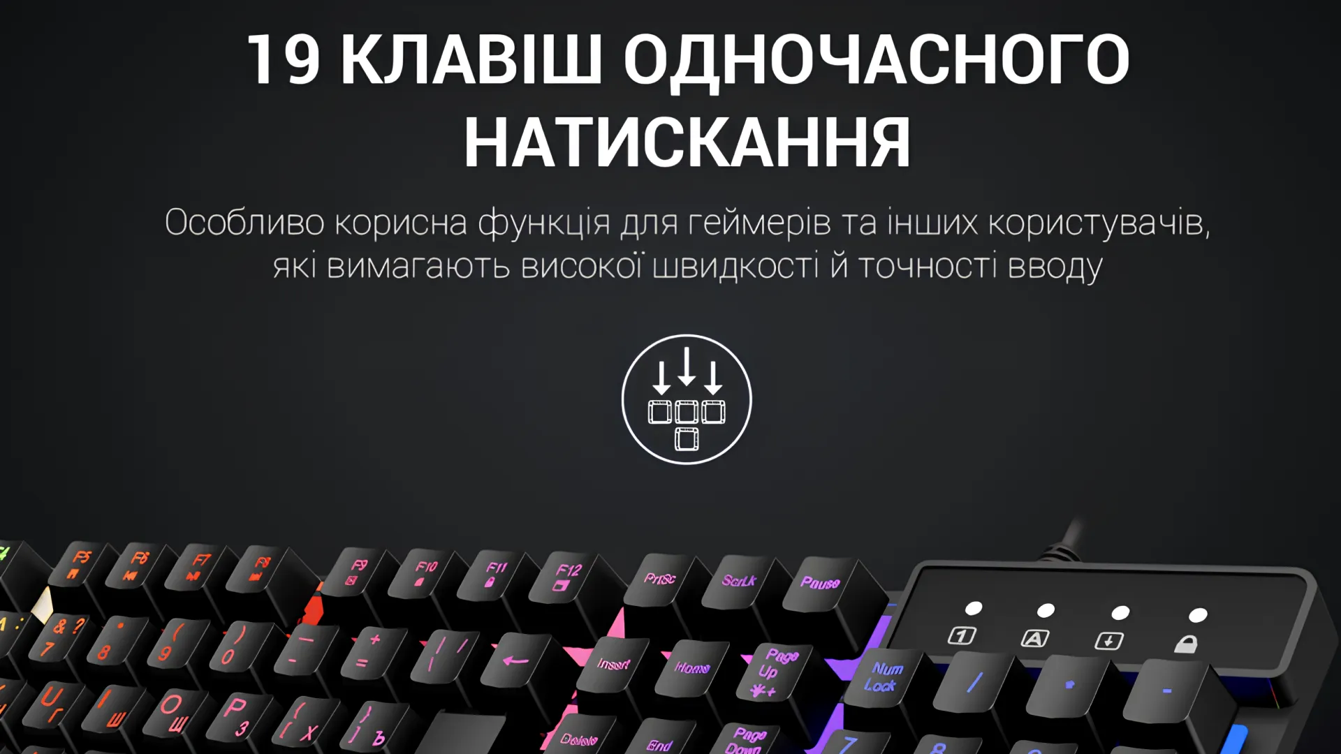 Клавиатура GamePro Nitro+ GK576 (Black) (GK576) (UA)