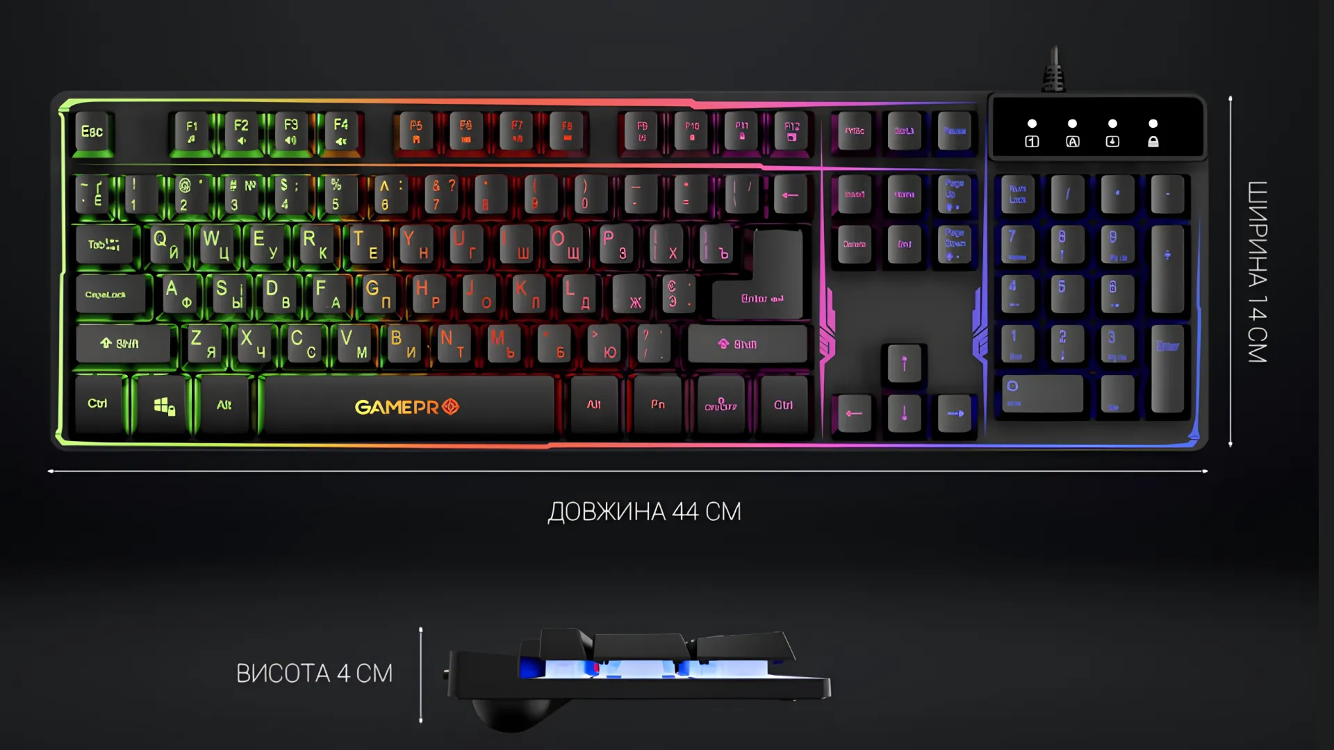 Клавиатура GamePro Nitro+ GK576 (Black) (GK576) (UA)