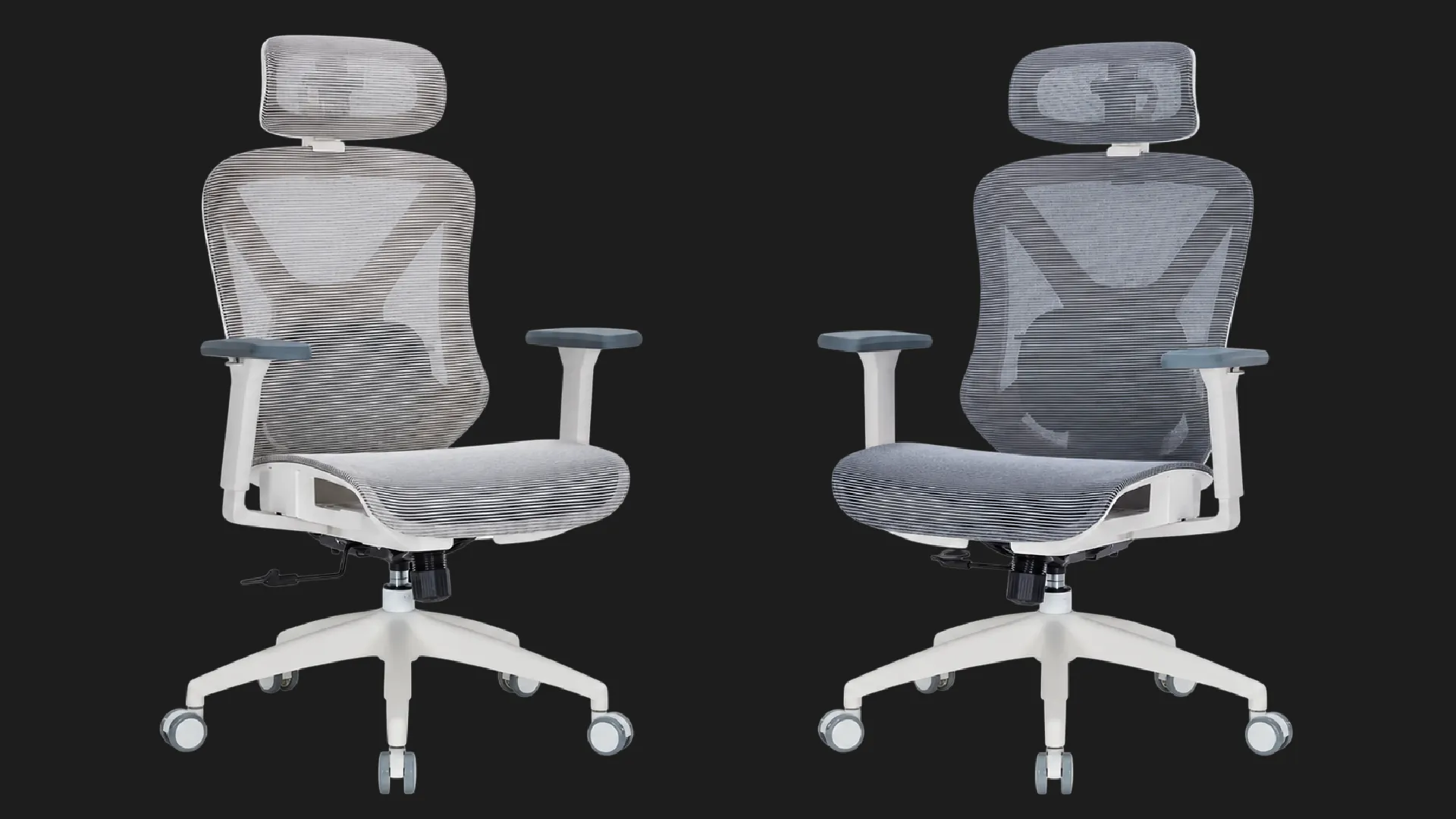Крісло офісне OfficePro Atlas OC630-W-DG-DG (White/Dark Gray) (UA)