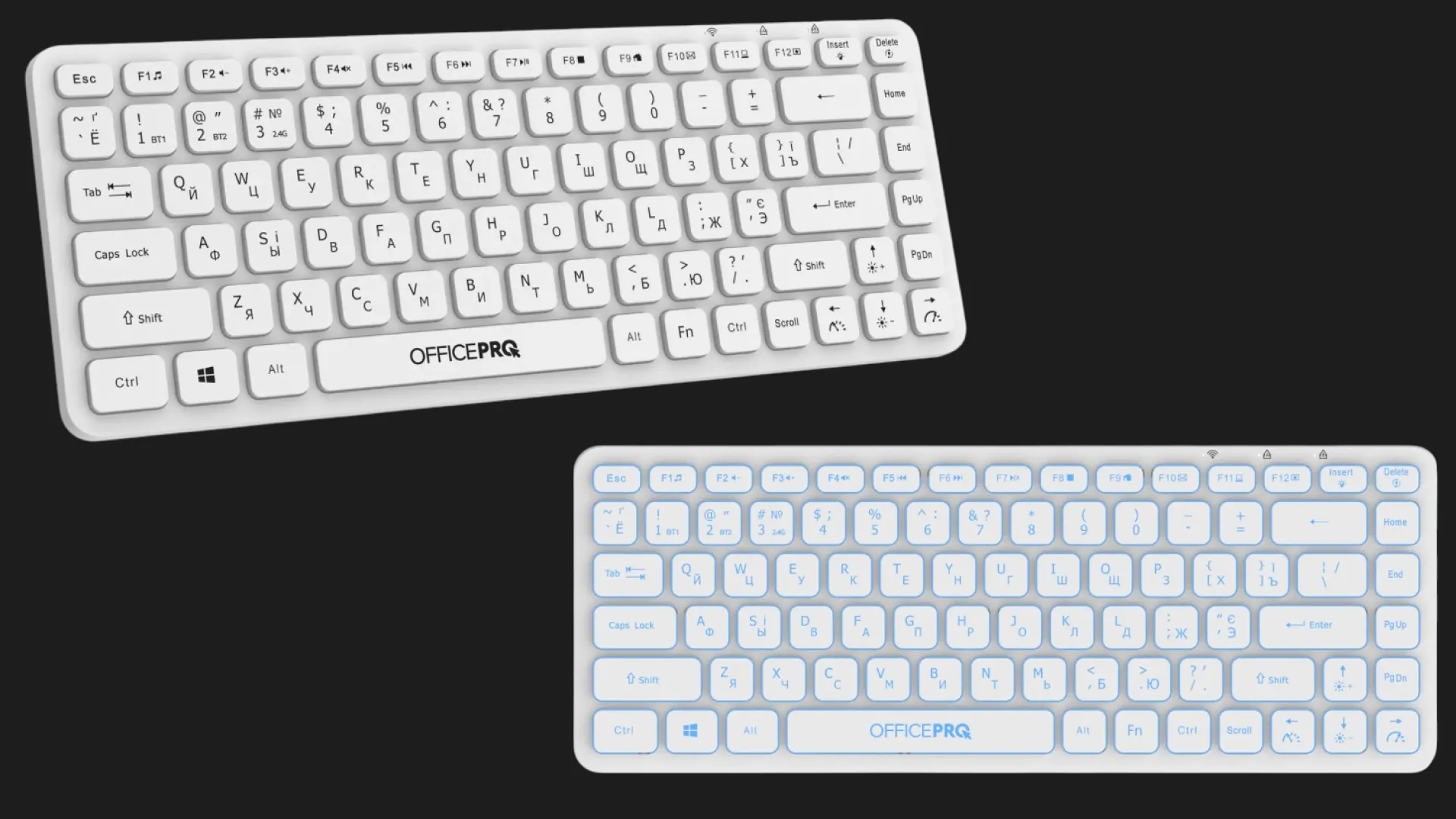 Клавиатура OfficePro SK790W Wireless/Bluetooth (White) (SK790W) (UA)