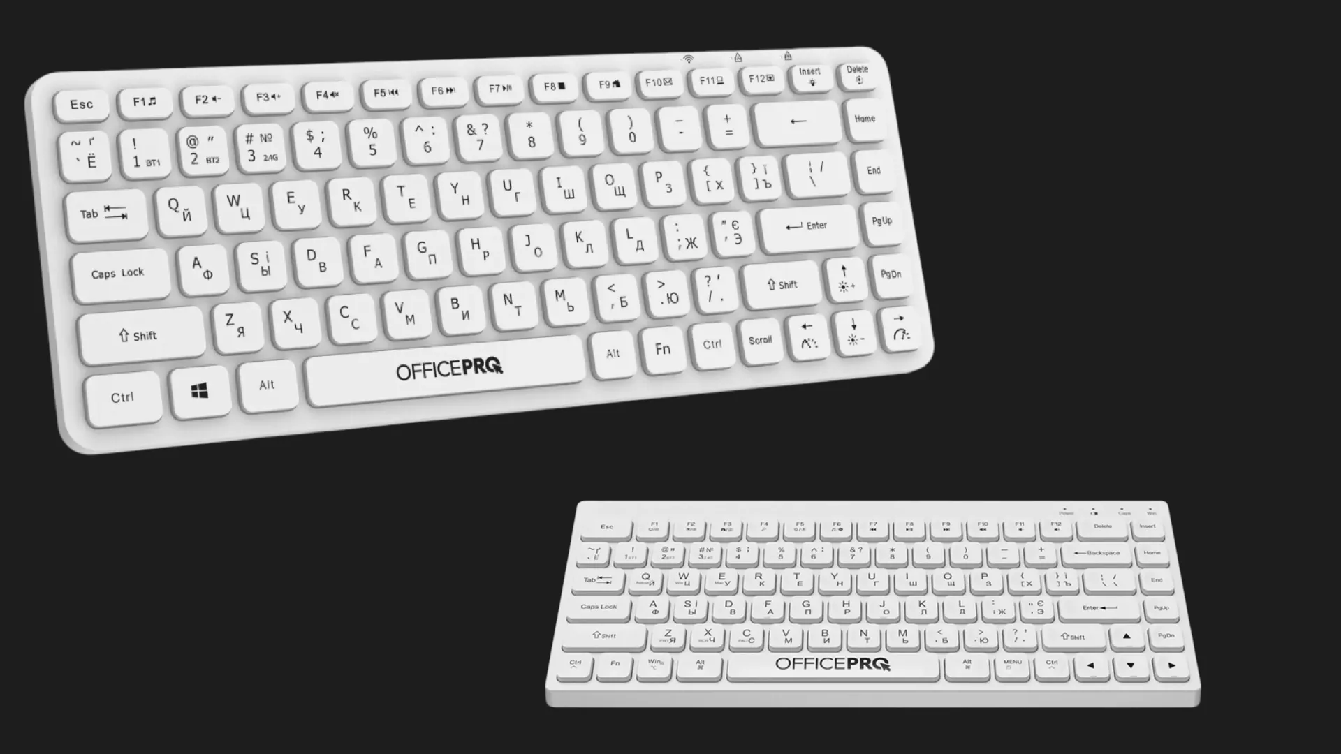 Клавиатура OfficePro SK955W Wireless/Bluetooth (White) (SK955W) (UA)