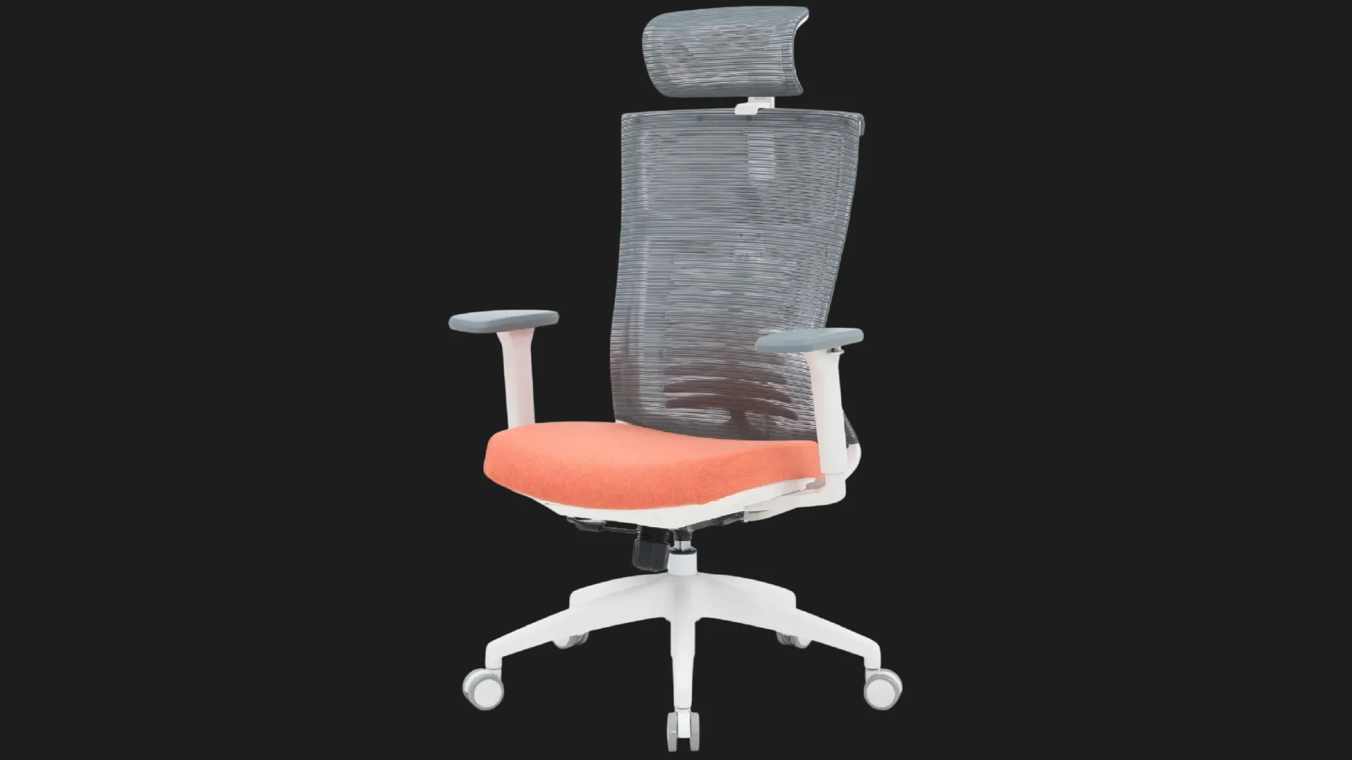 Крісло офісне Officepro Balance OC550-W-DG-OR (White/Dark Gray/Orange) (UA)
