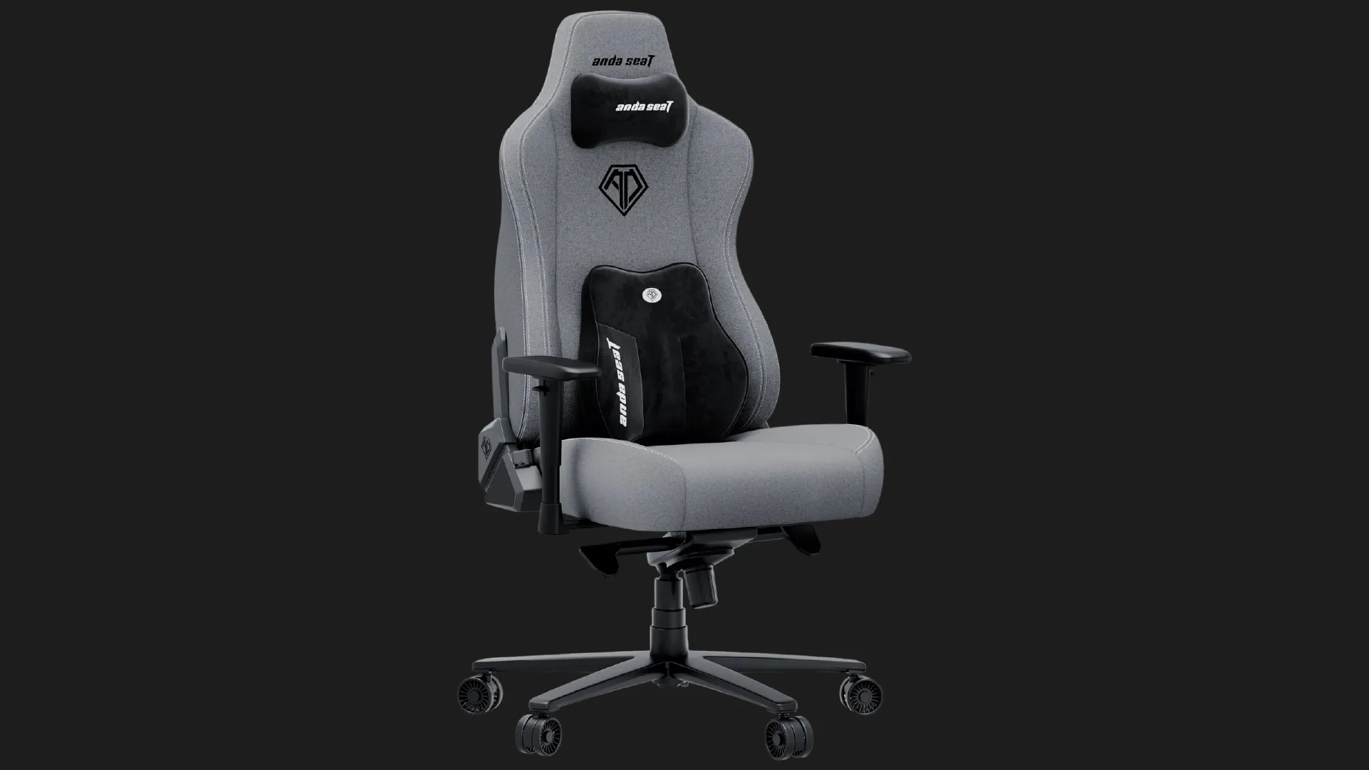 Кресло для геймеров Anda Seat Novis Plus Fabric Size XL (Gray) (UA)