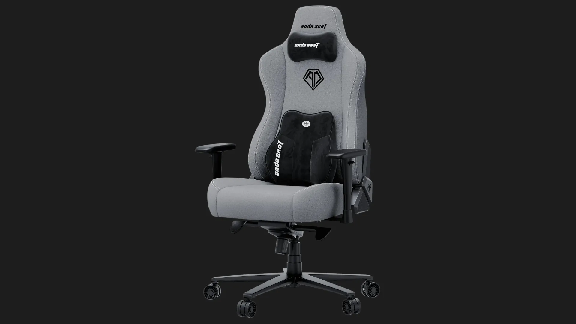 Кресло для геймеров Anda Seat Novis Plus Fabric Size XL (Gray) (UA)