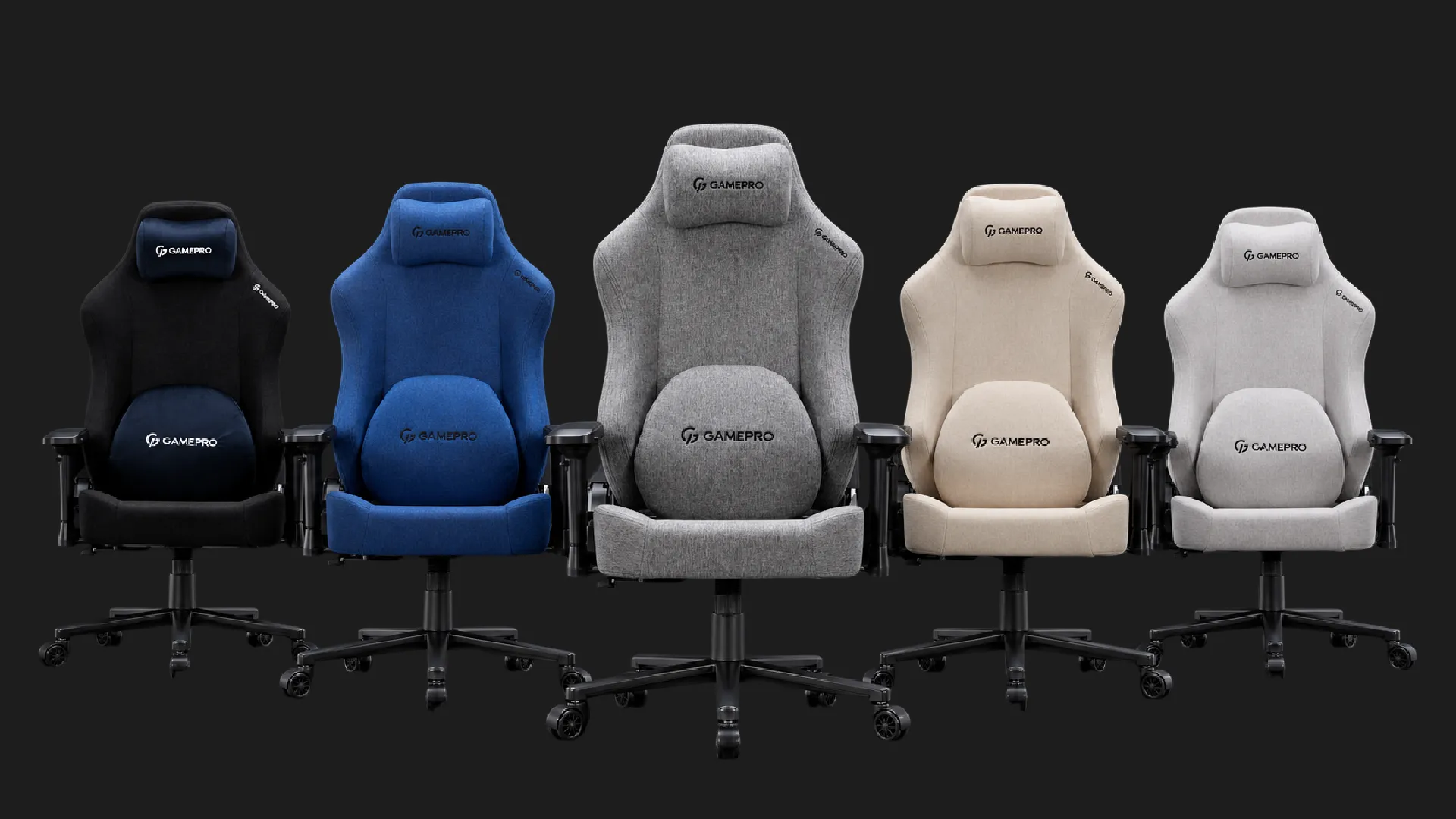 Крісло для геймерів GamePro FGC750DG Fabric (Dark Gray) (UA)