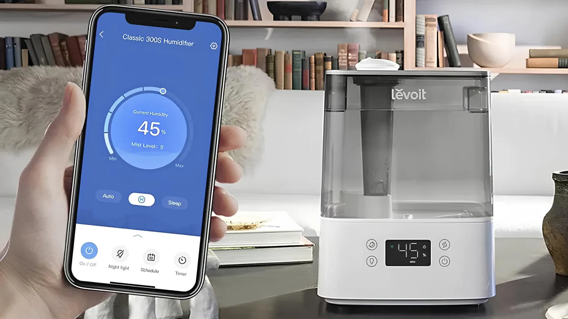 Зволожувач повітря Levoit Smart Ultrasonic Humidifier Classic 300S (HEAPHULVSEU0034) (White)
