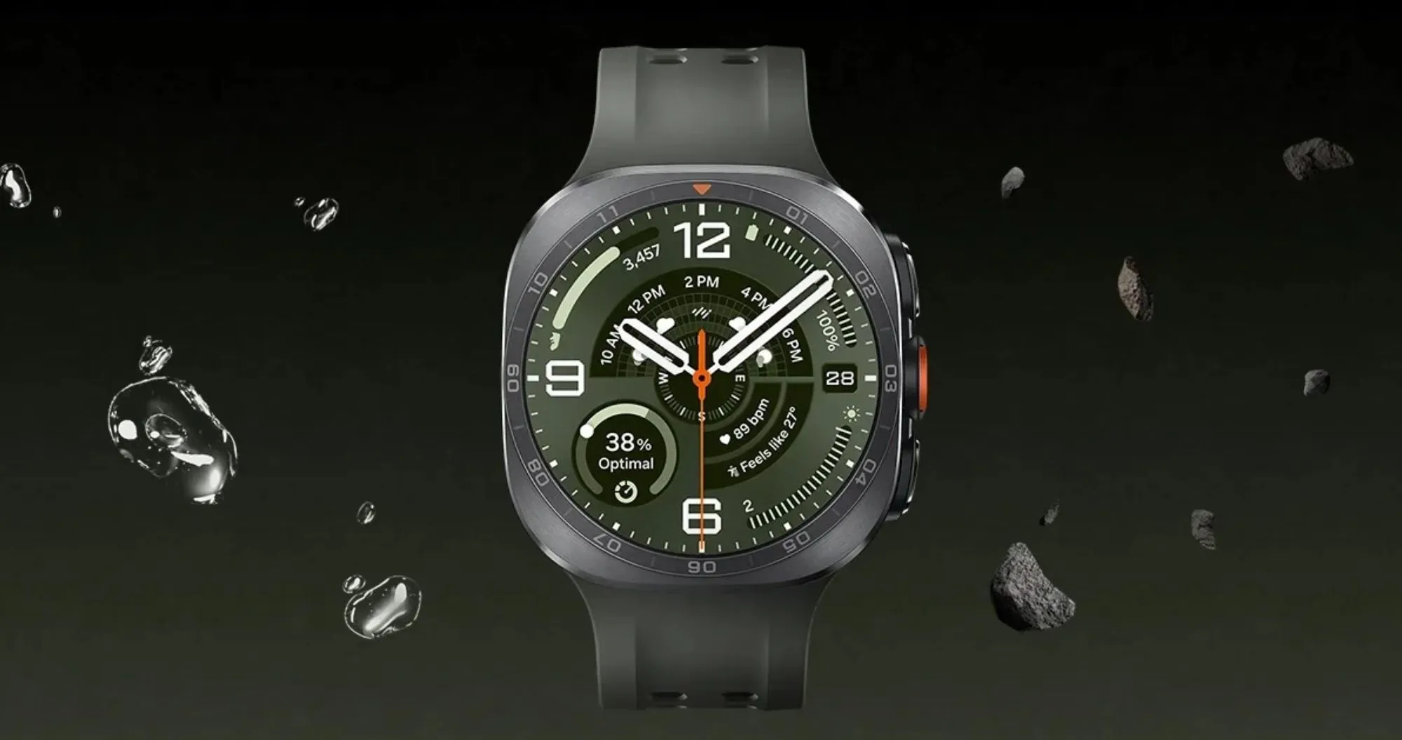 Смарт-годинник Samsung Galaxy Watch Ultra 2 47mm Titanium Gray LTE with Black Marine Band (SM-L715FZKA) (Standard)