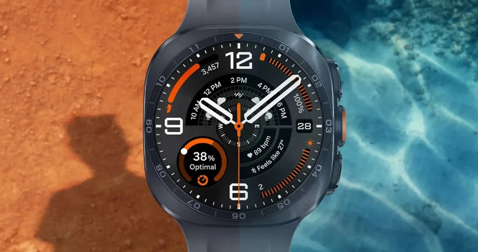 Смарт-годинник Samsung Galaxy Watch Ultra 2 47mm Titanium Gray LTE with Black Marine Band (SM-L715FZKA) (Standard)