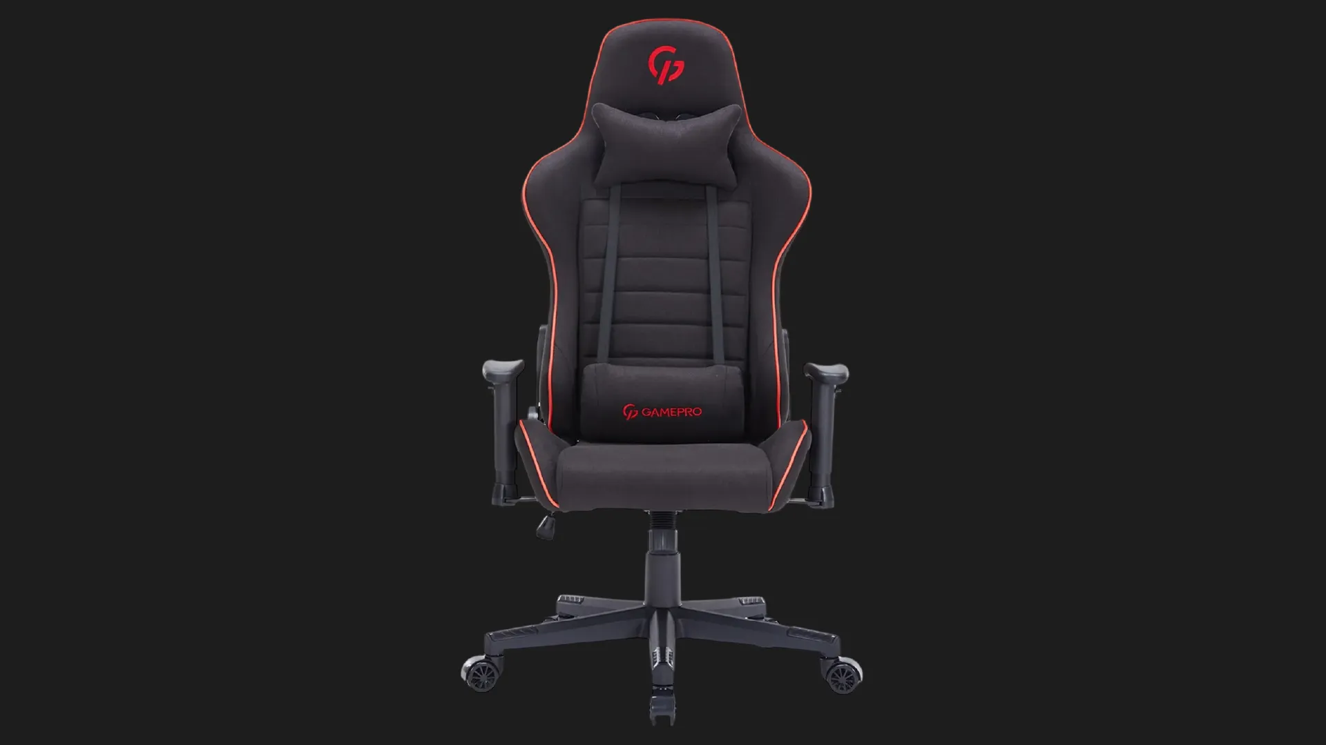 Крісло для геймерів GamePro GC575FB Fabric Size L (Black/Red) (UA)