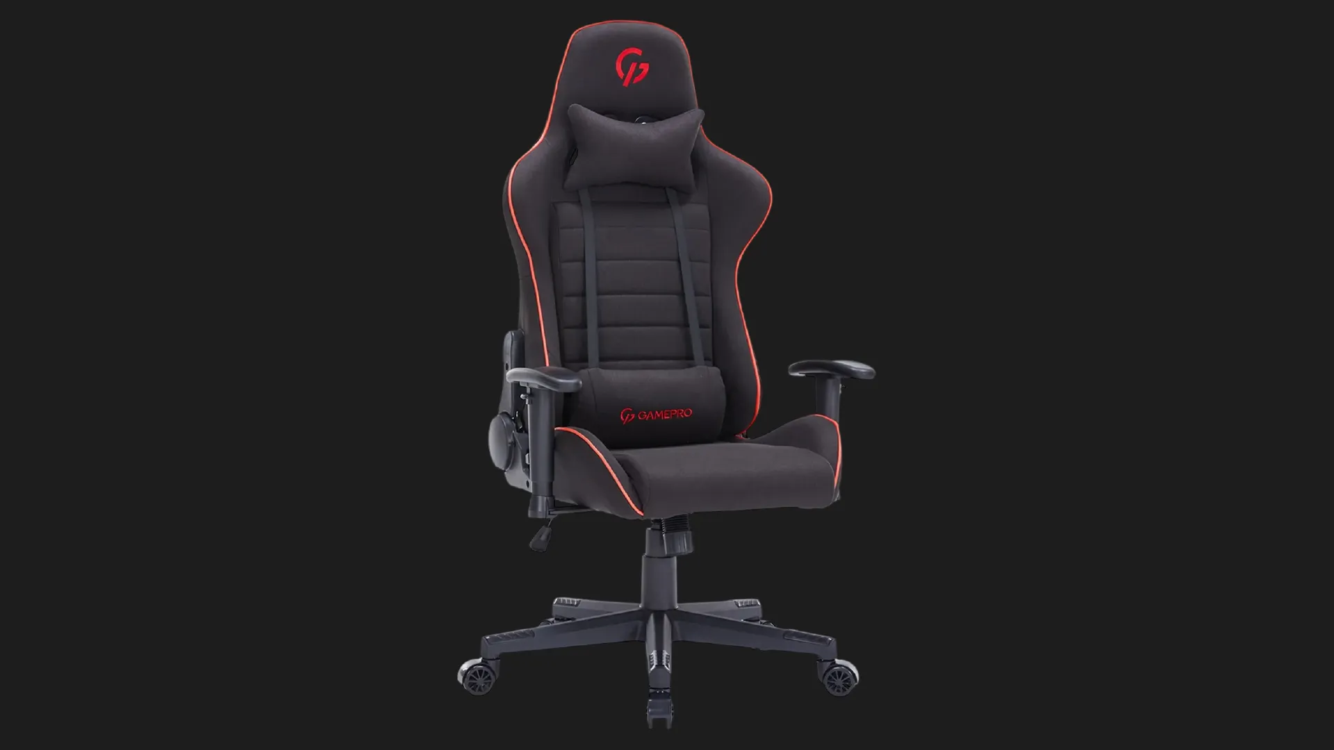 Крісло для геймерів GamePro GC575FB Fabric Size L (Black/Red) (UA)