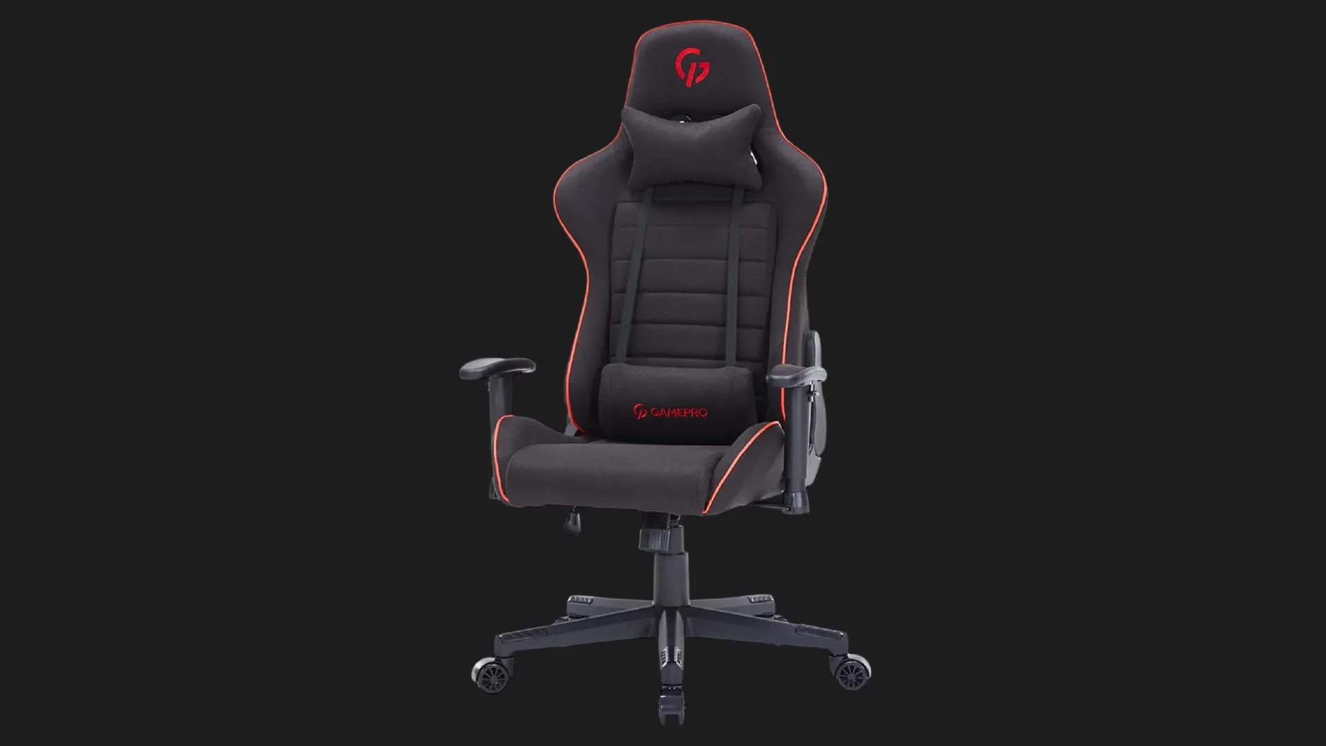 Крісло для геймерів GamePro GC575FB Fabric Size L (Black/Red) (UA)