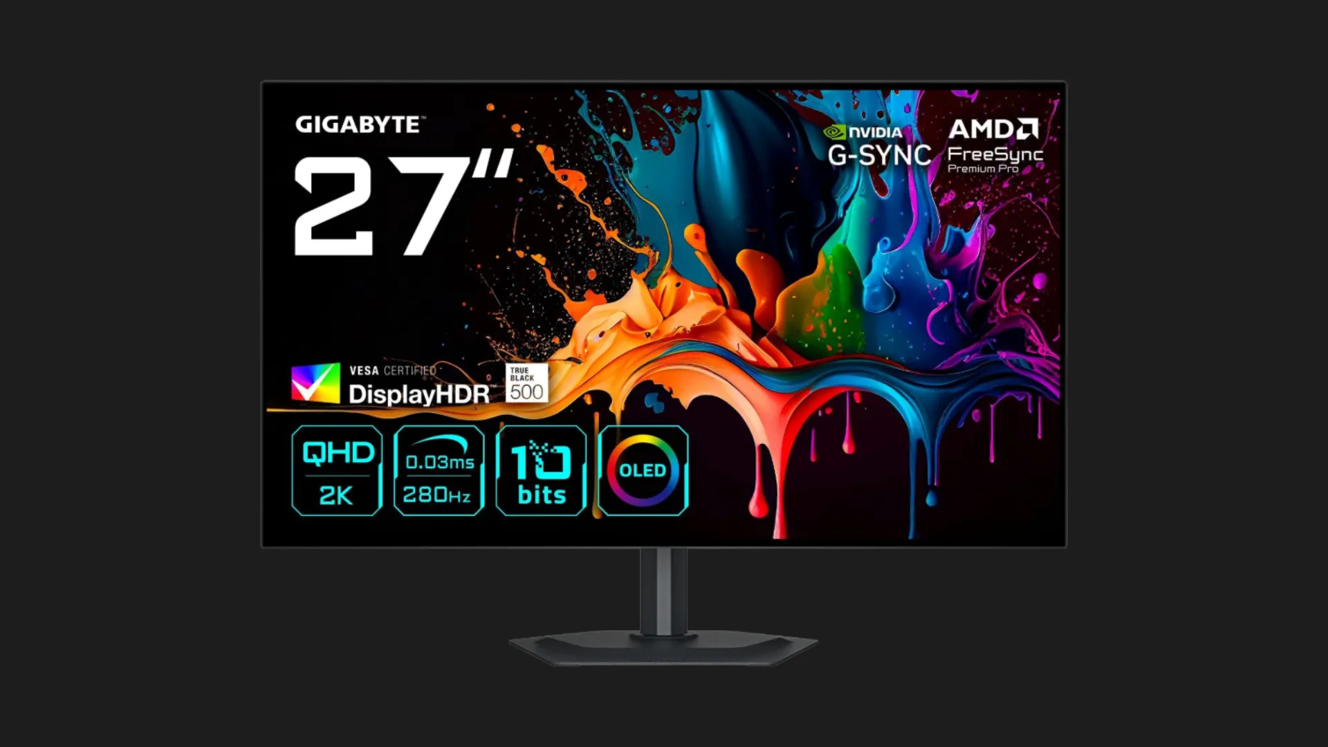 Монітор GIGABYTE 27" MO27Q28G OLED 280Hz (UA)