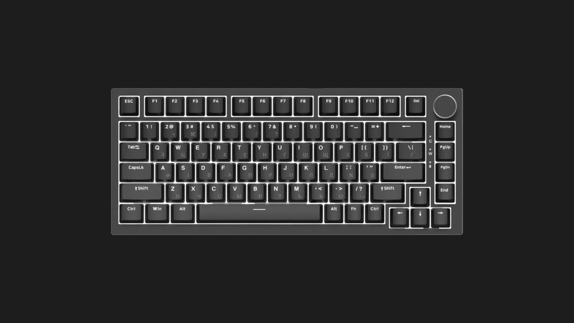 Клавиатура игровая Ajazz AK820 Red Switch (Black) (AK820-R-B) (UA)