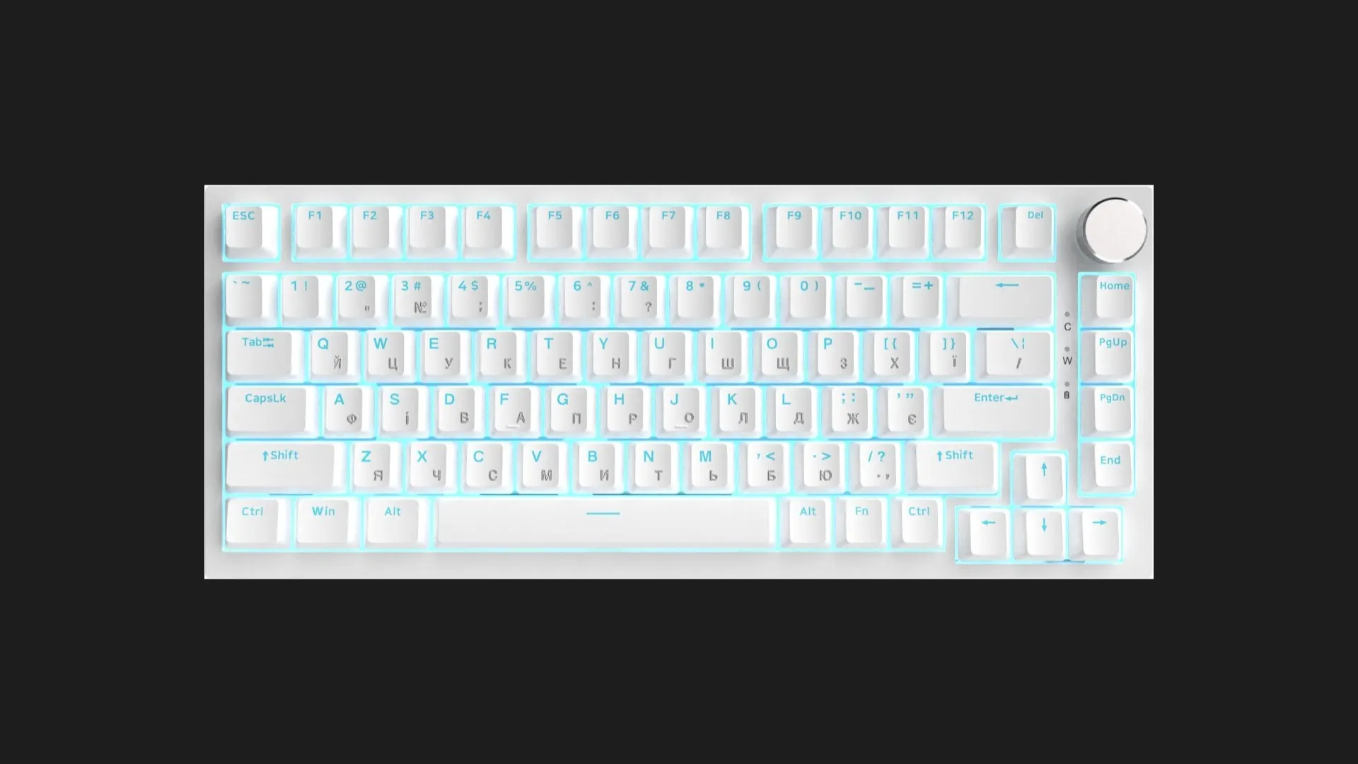 Клавиатура игровая Ajazz AK820 Red Switch (White) (AK820-R-W) (UA)
