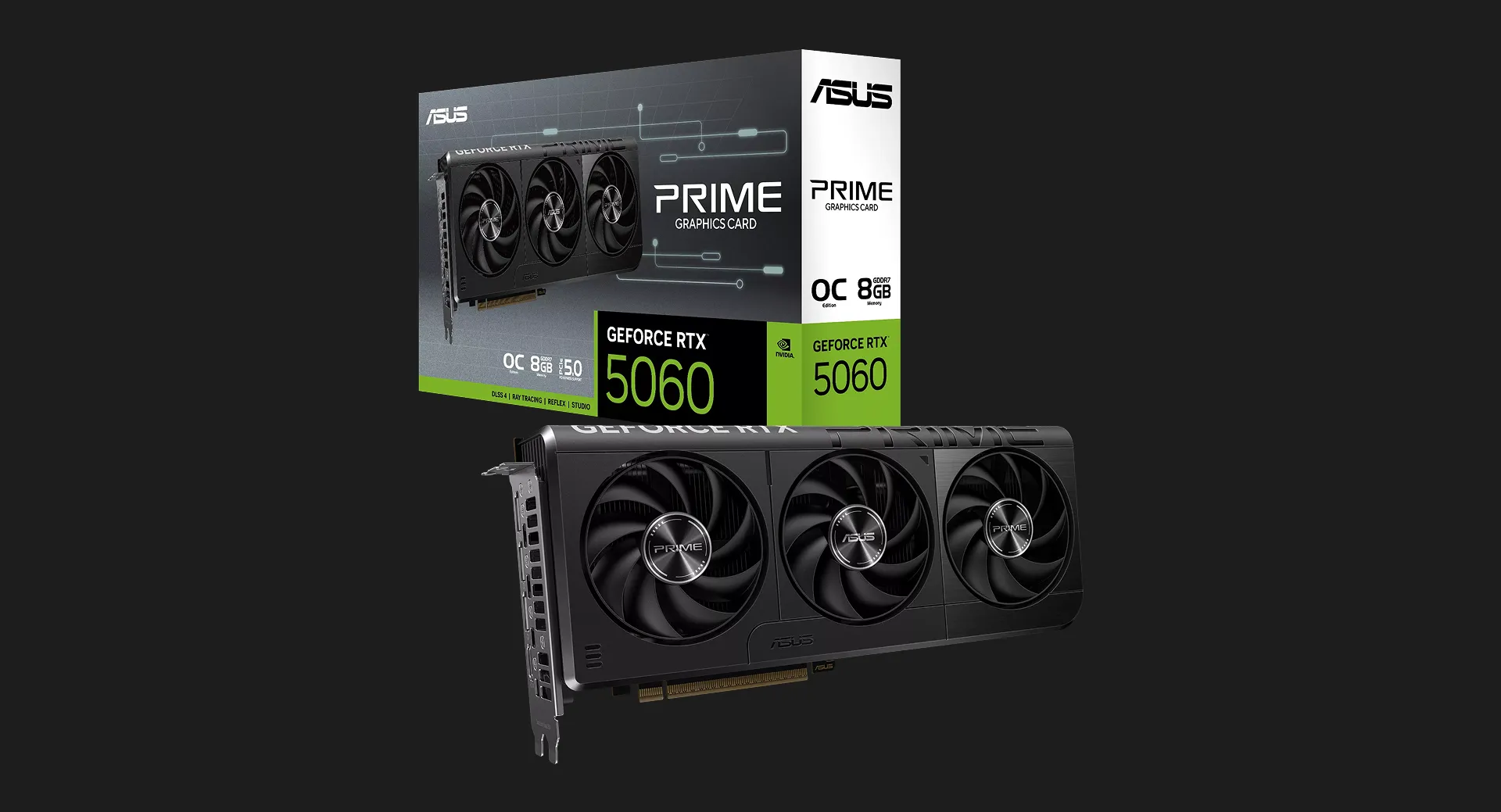 Видеокарта ASUS GeForce RTX 5060 OC 8GB (PRIME-RTX5060-O8G)
