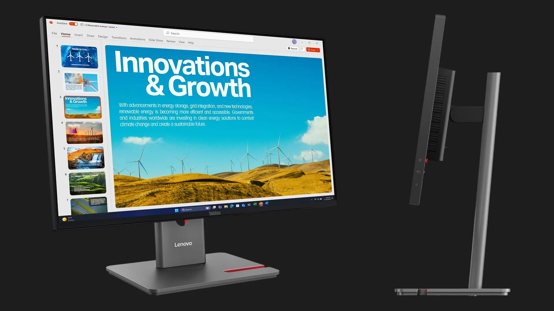 Монітор Lenovo 23.8" ThinkVision P24QD-40 IPS 120Hz 64B1GAT1UA (UA)